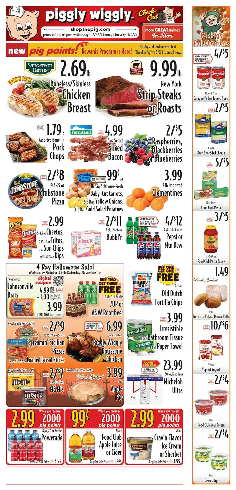 Piggly Wiggly Weekly Ad 10/29/25 & 11/5/25 preview 92 – 1 19