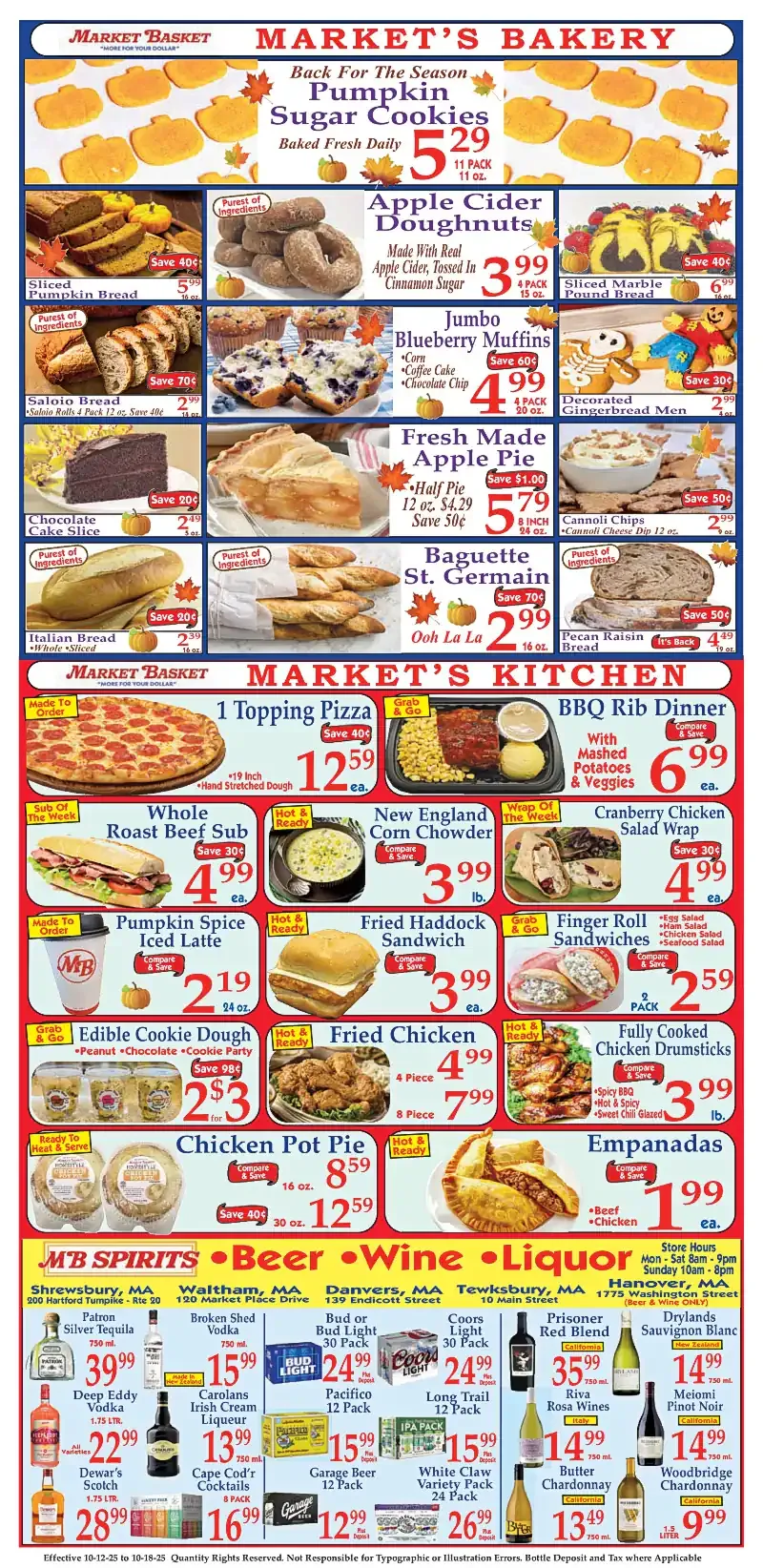 Market Basket Weekly Ad October 12 to October 18, 2025 4 – 10 2