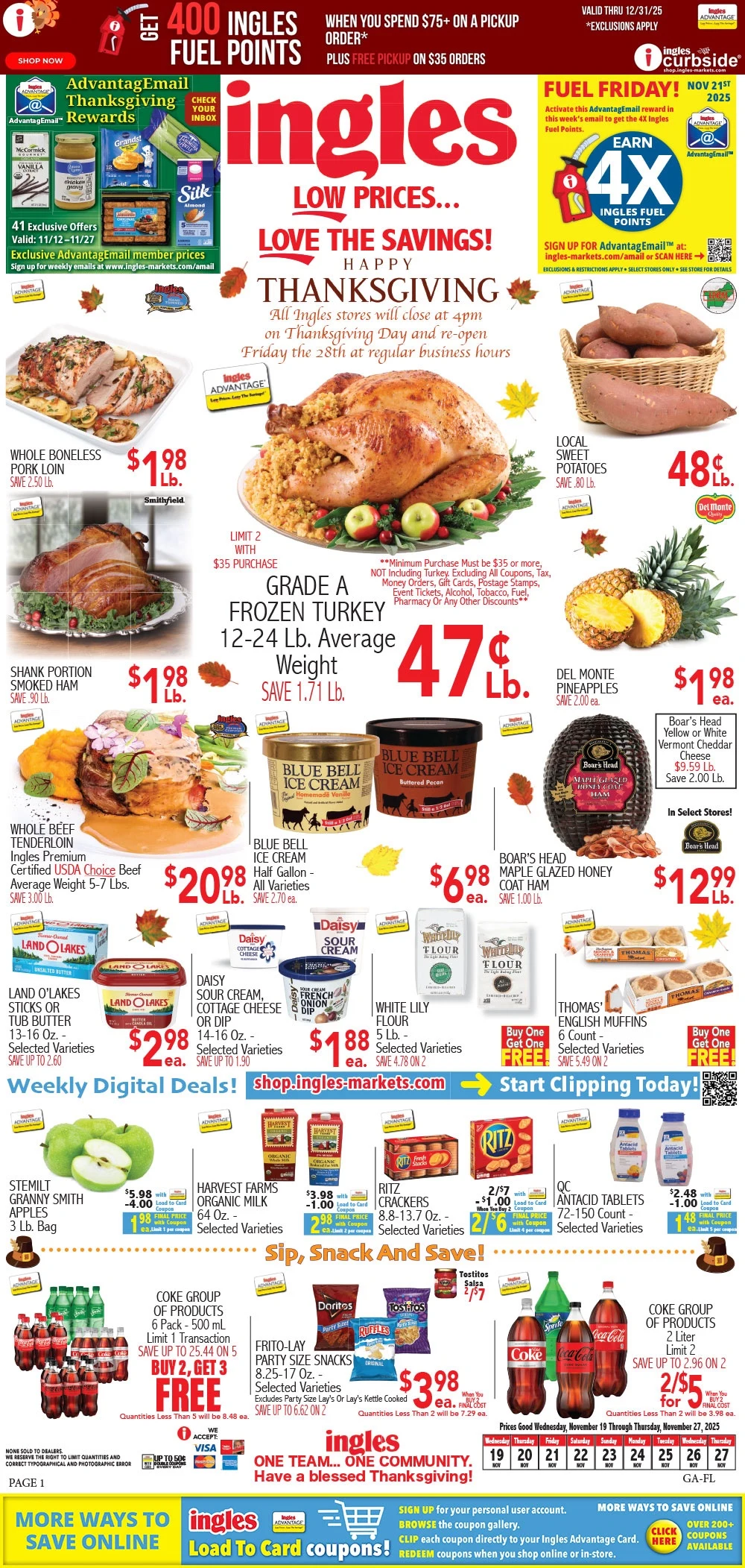 Ingles Weekly Ad 11/19/25 & 11/26/25 preview 153 – 1 ga C 4