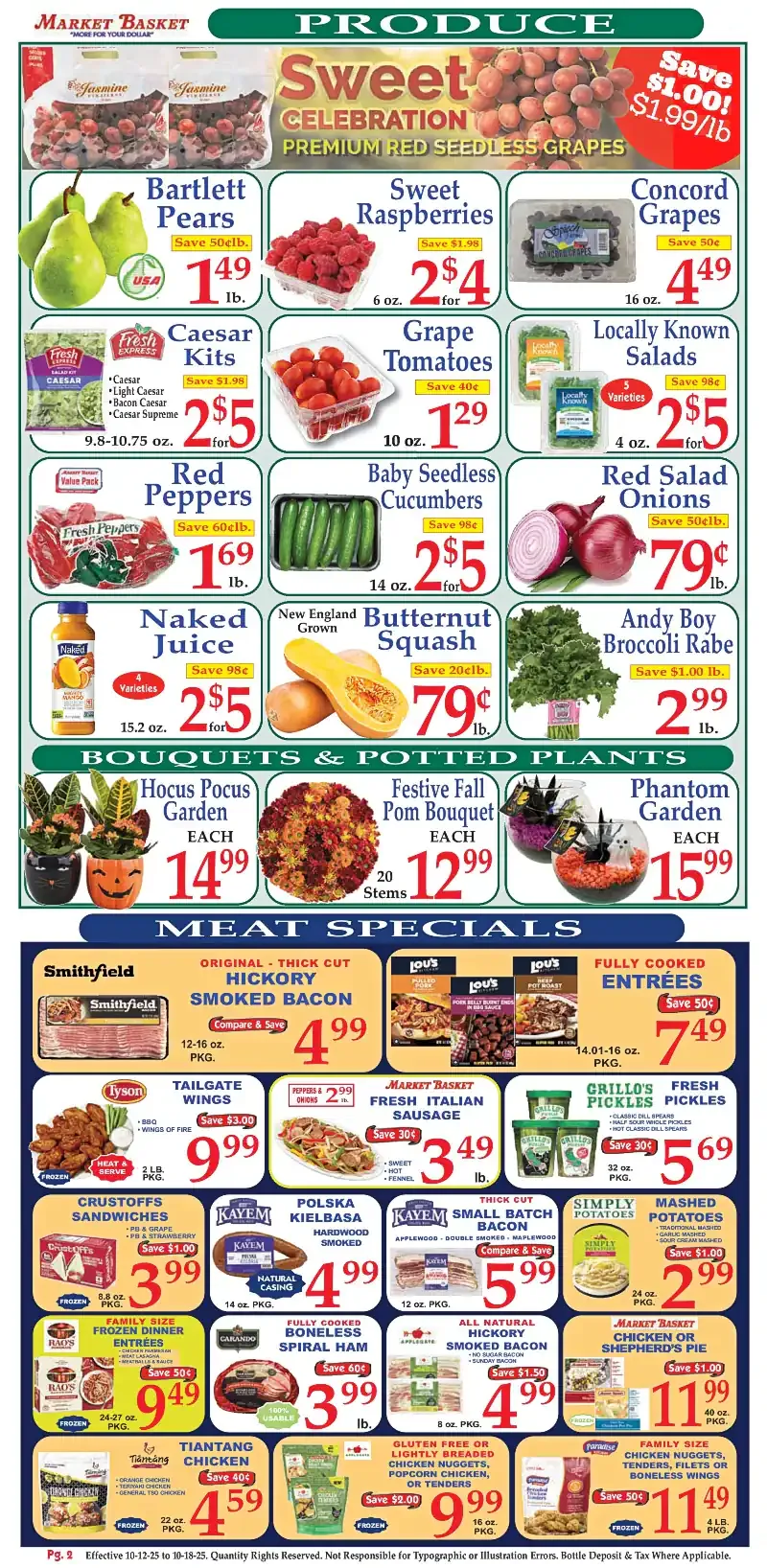 Market Basket Weekly Ad October 12 to October 18, 2025 2 – 2 3