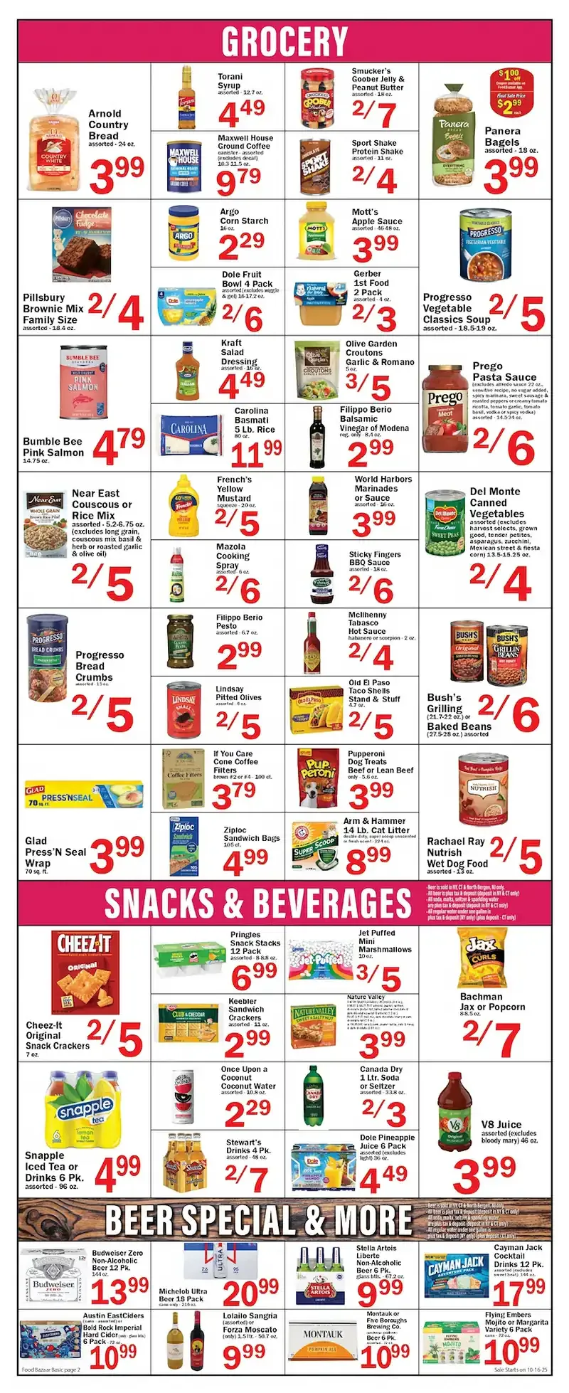 Food Bazaar Weekly Ad October 16 to October 22, 2025 3 – 2 8