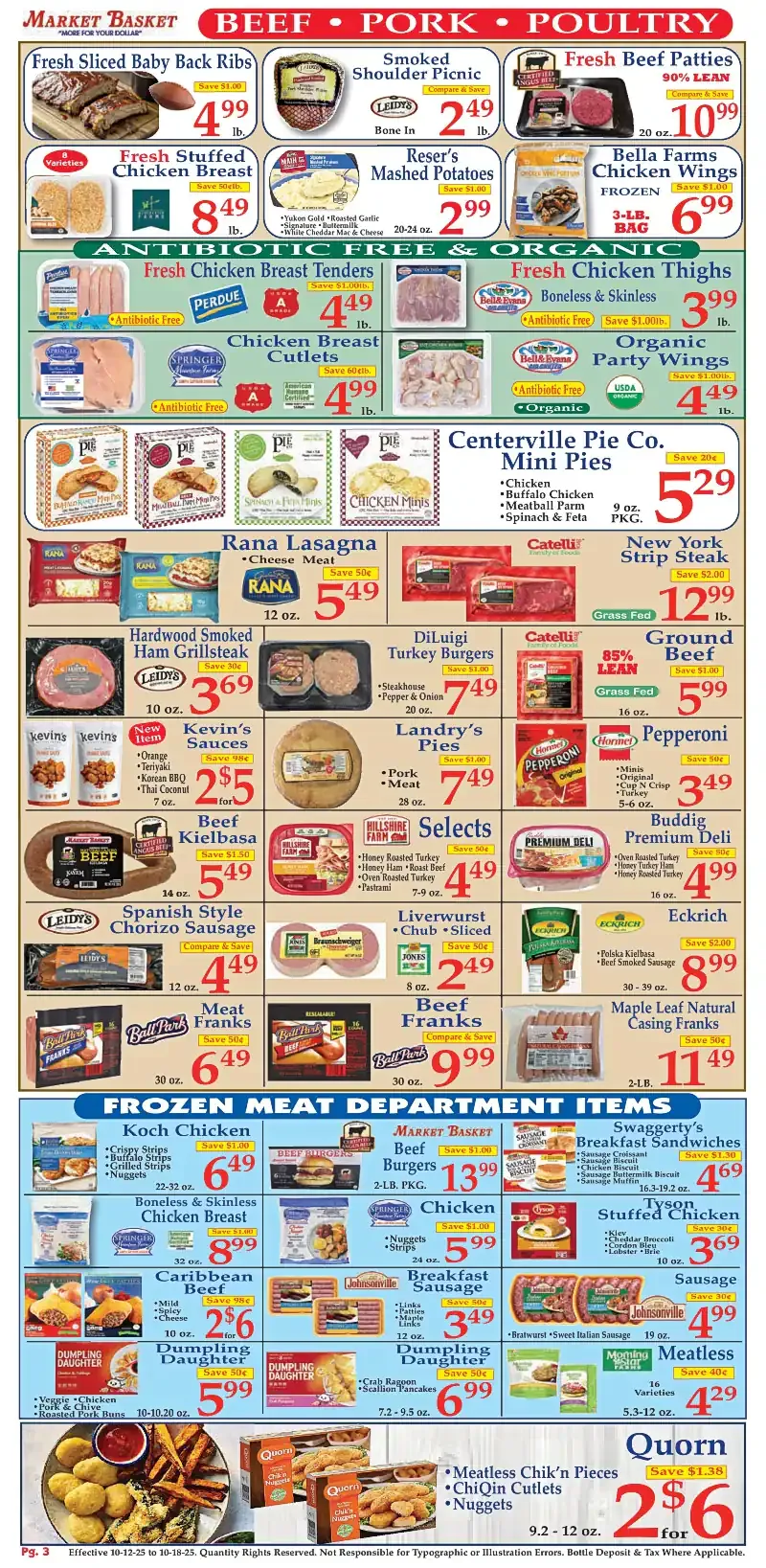 Market Basket Weekly Ad October 12 to October 18, 2025 1 – 3 3