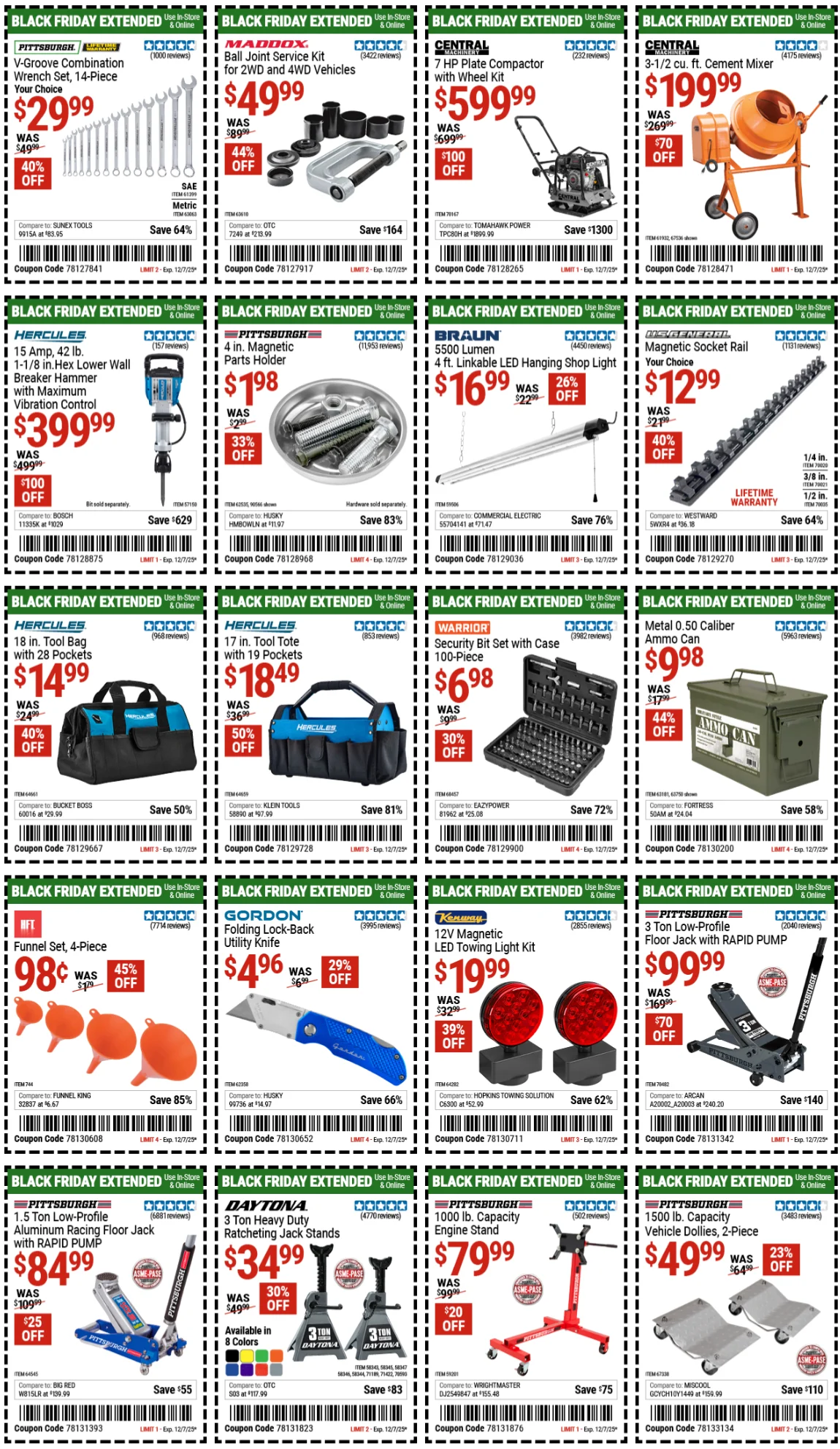 Harbor Freight Weekly Ad December 2 to 7, 2025 1 – 3 36 1