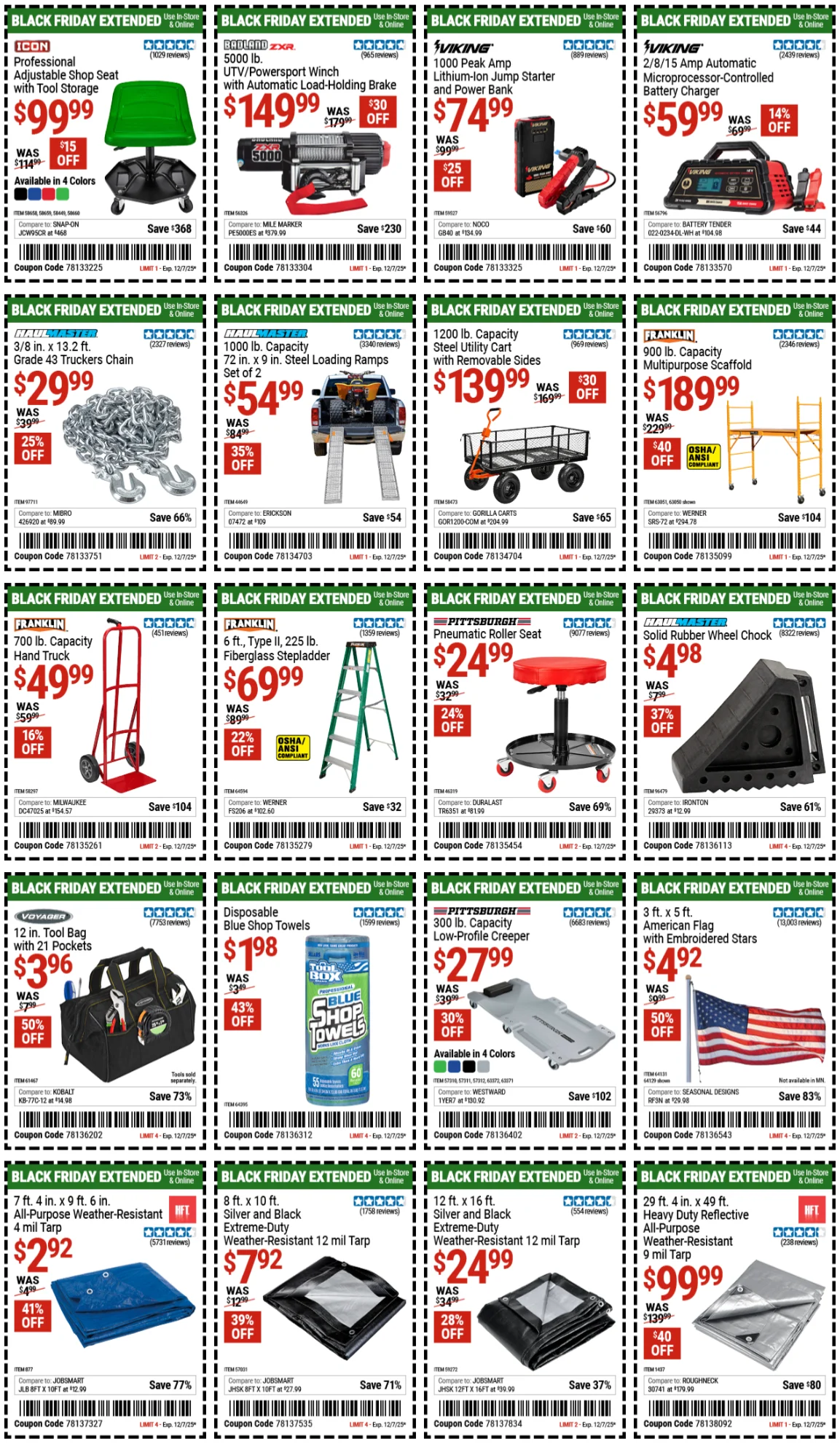 Harbor Freight Weekly Ad December 2 to 7, 2025 2 – 4 34 1
