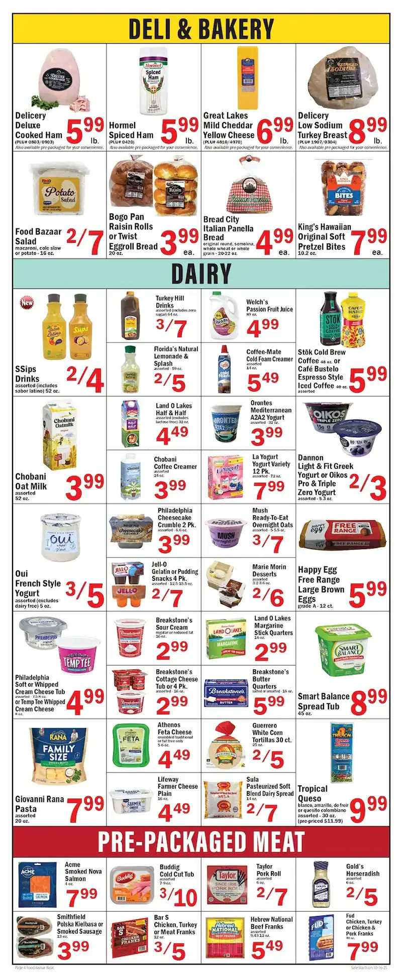 Food Bazaar Weekly Ad October 16 to October 22, 2025 3 – 4 8