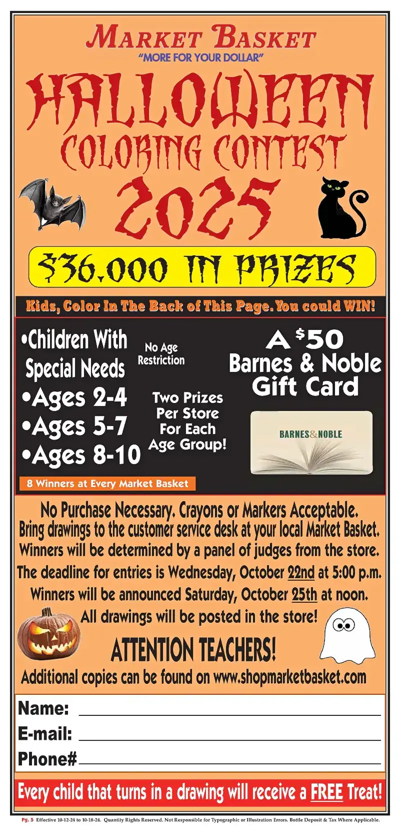 Market Basket Weekly Ad October 12 to October 18, 2025 3 – 5 3