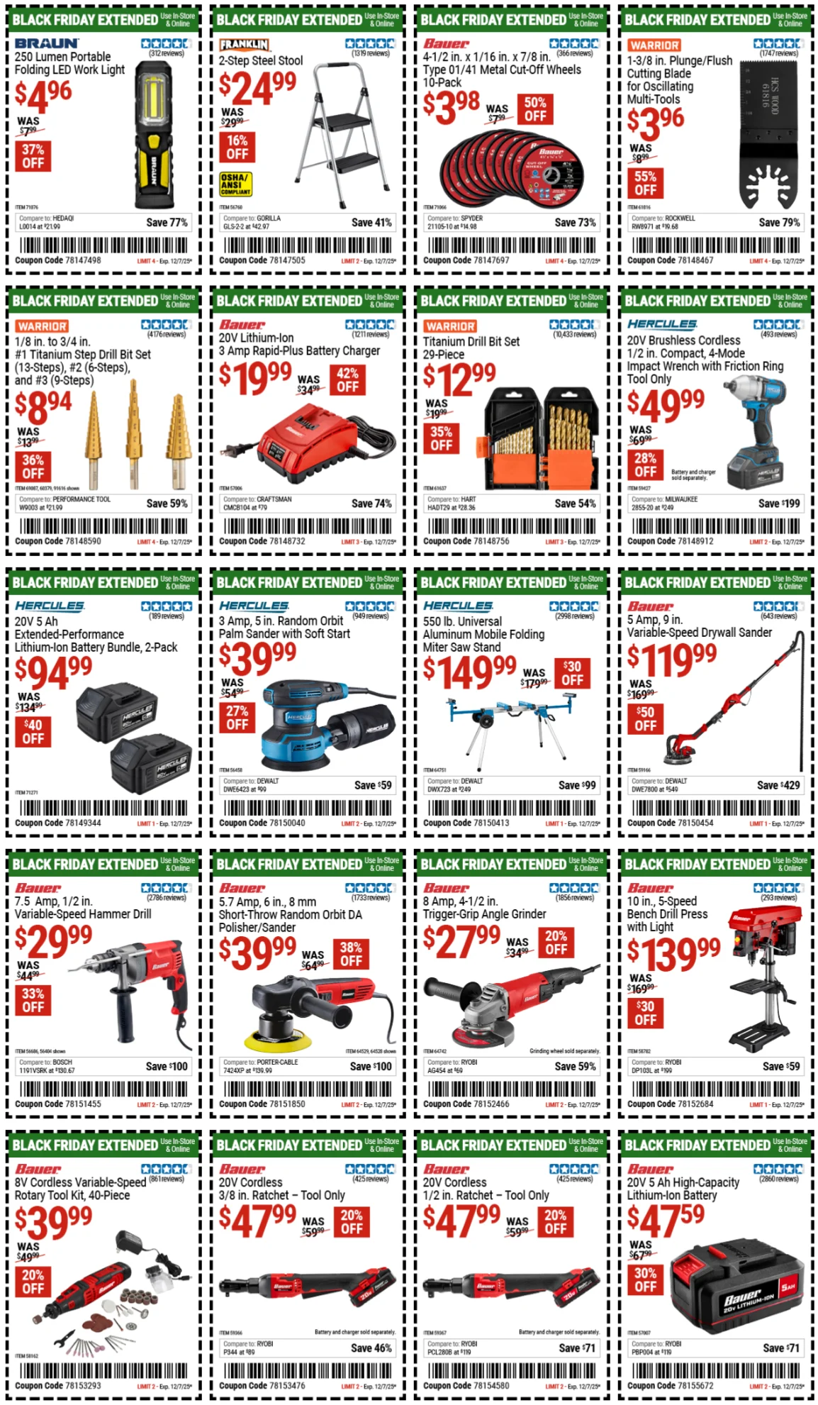 Harbor Freight Weekly Ad December 2 to 7, 2025 4 – 6 24 1