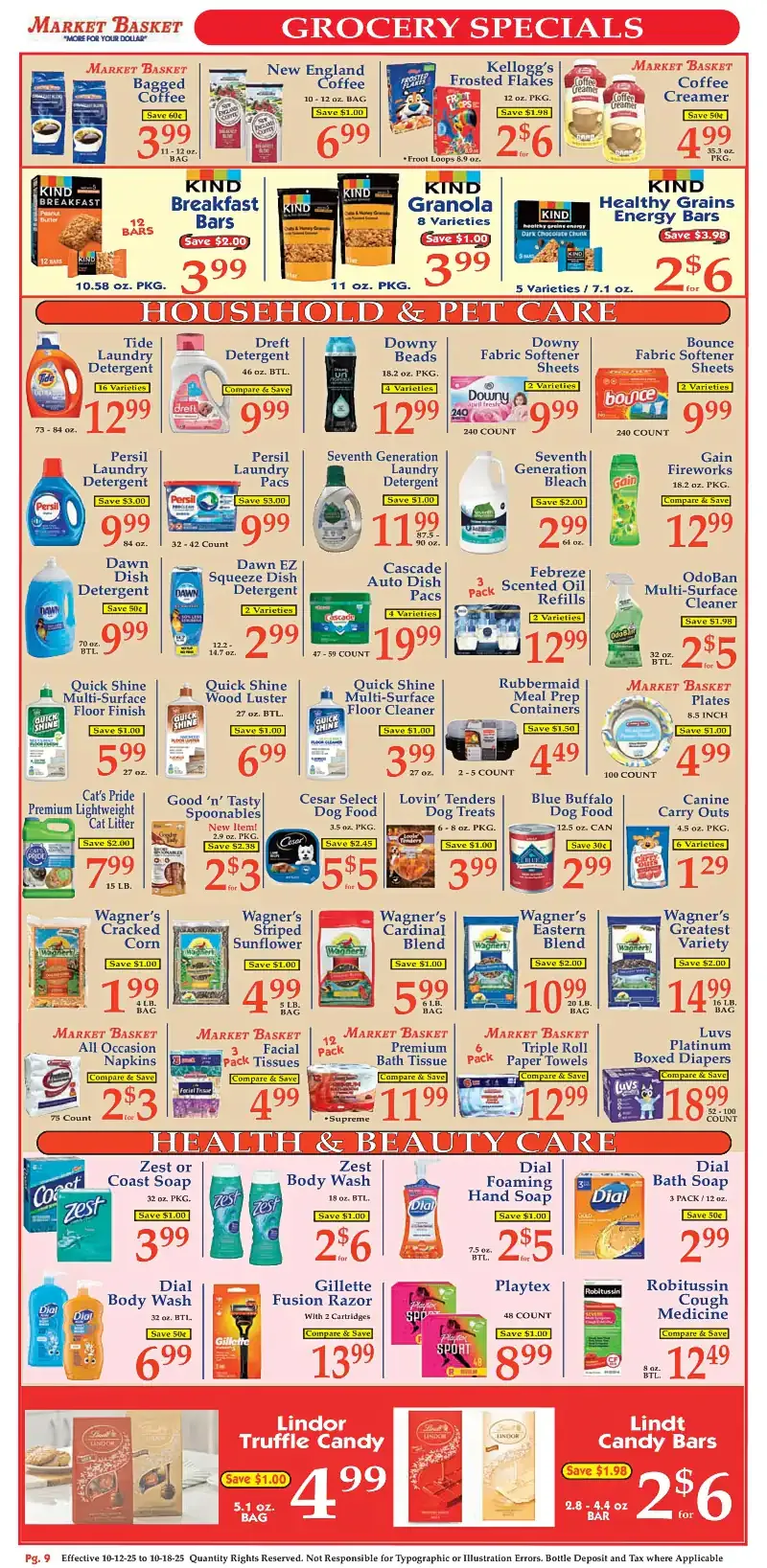 Market Basket Weekly Ad October 12 to October 18, 2025 3 – 9 1