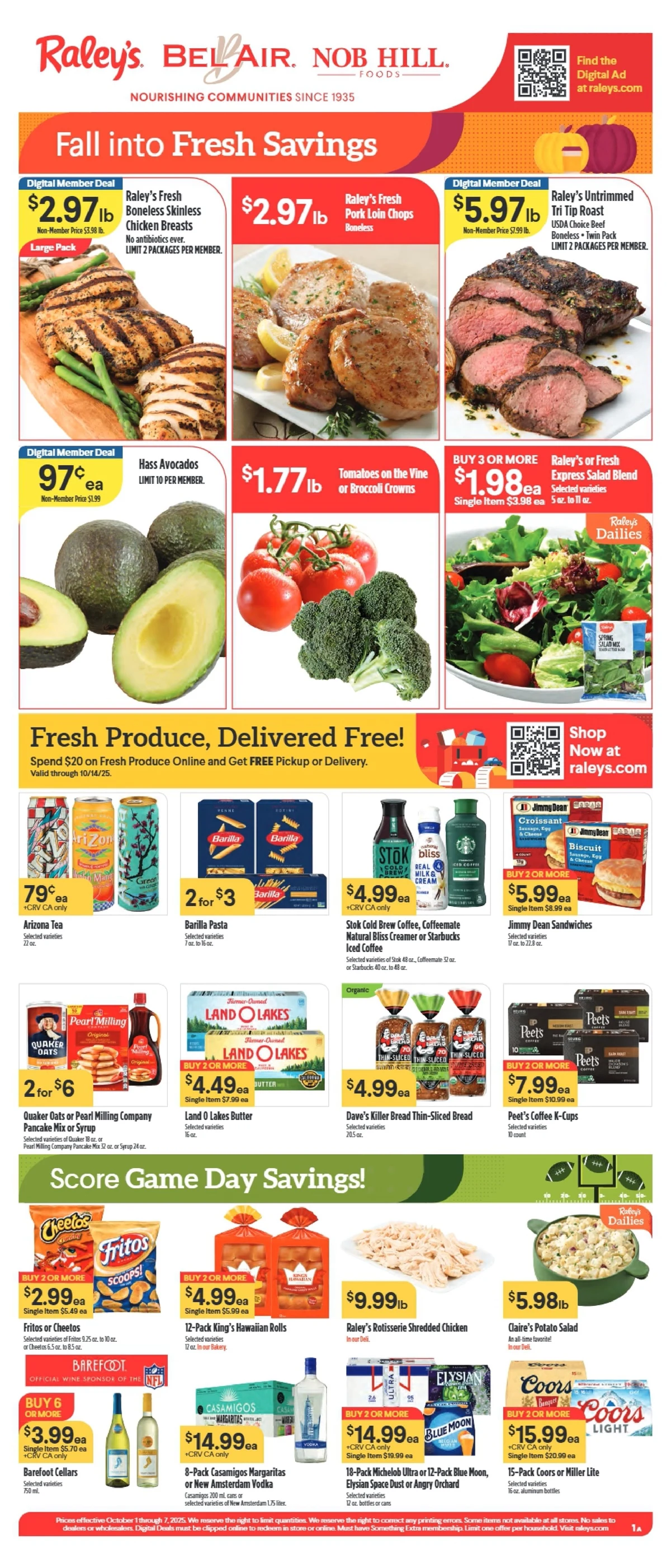 Raley’s Weekly Ad 10/8/25 – 10/14/25 preview 108 – bakers ad 1 7 1