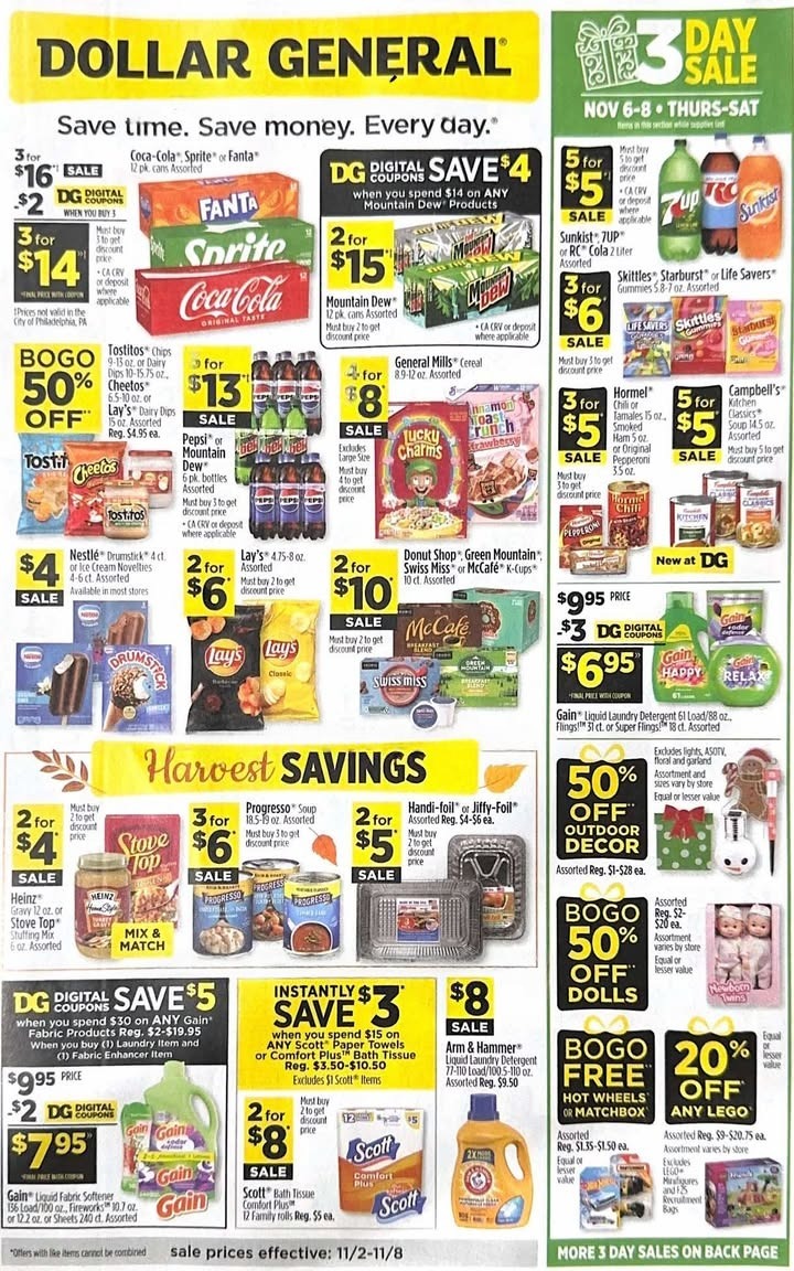 Dollar General Weekly Ad 11/2/25 – 11/8/25 next week 103 – d1
