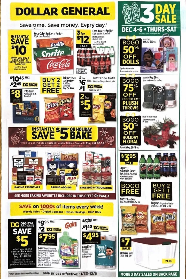 Dollar General Weekly Ad 11/23/25 & 11/30/25 1 – dollar general 30 6 00001