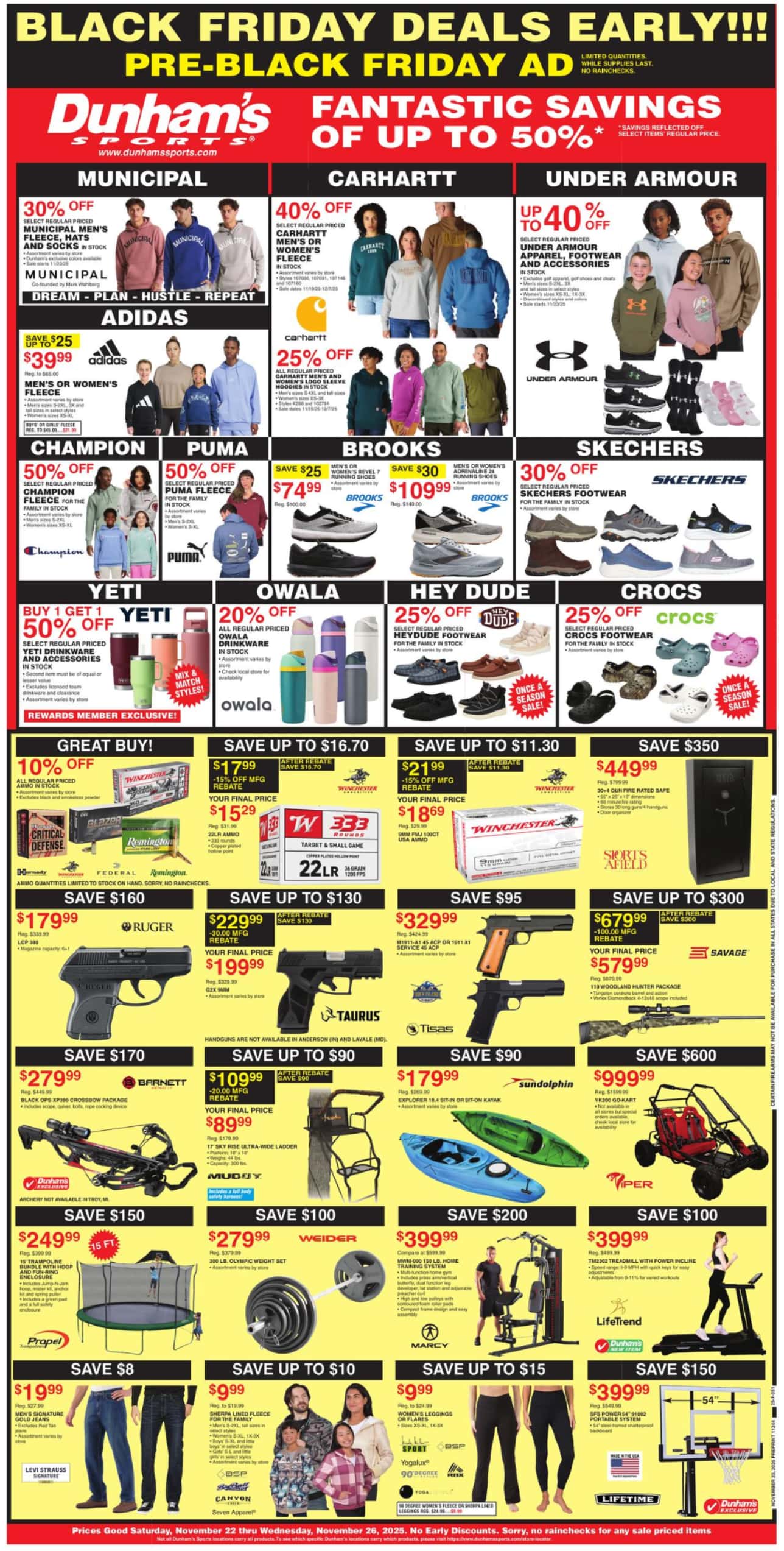 Dunham's Sports Weekly Ad 11/21/25 & 11/28/25 preview 134 – dunhams weekly ad 112225 01