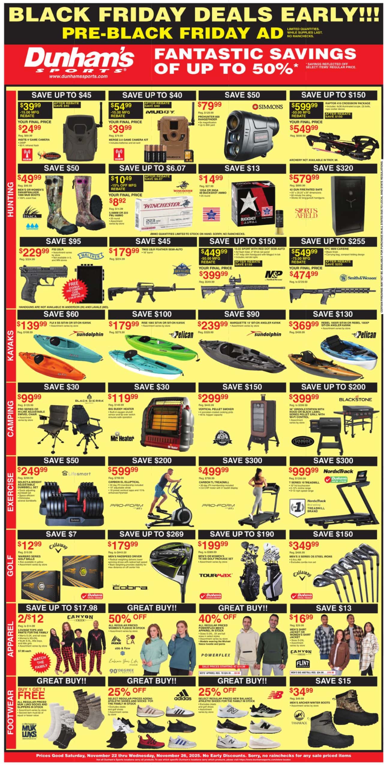 Dunham's Sports Weekly Ad 11/28/25 & 12/5/25 preview 1 – dunhams weekly ad 112225 03