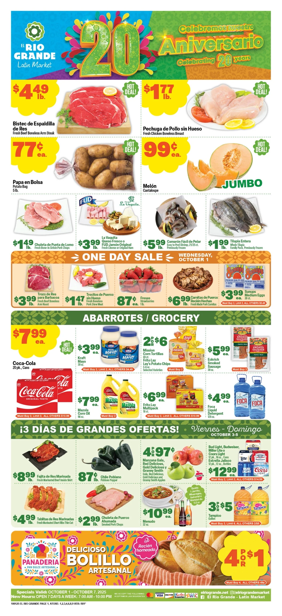 El Rio Grande Weekly Ad 10/8/25 – 10/14/25 preview 140 – el rio grande ad 1 7 1