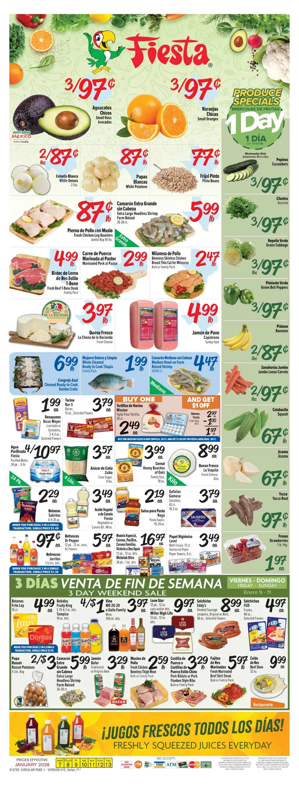 Fiesta Mart Weekly Ad (1/7/26 | 1/14/26) preview 1 – fiesta mart 7 13 1