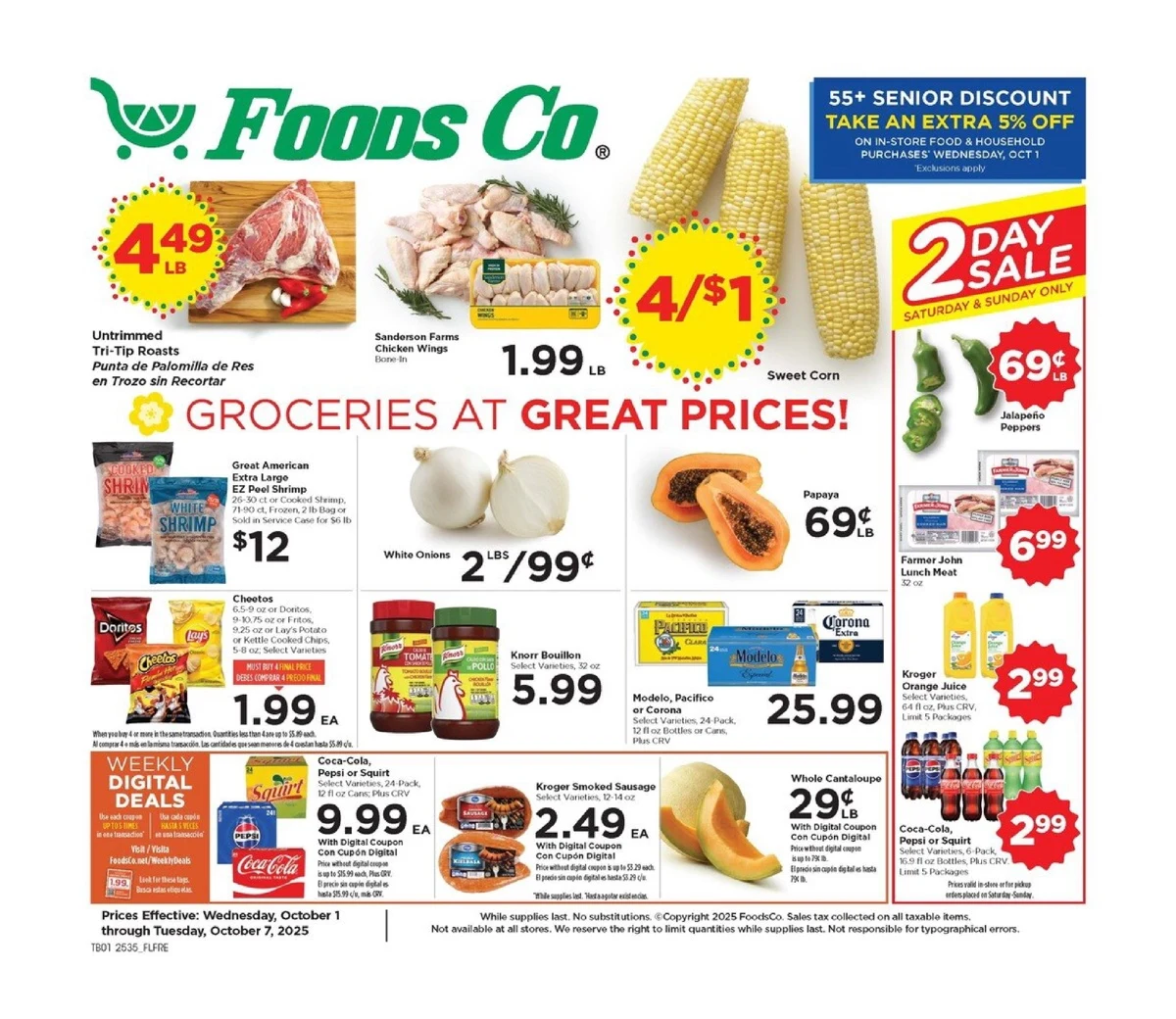 Foods Co Weekly Ad 10/8/25 – 10/14/25 preview 203 – foodsco ad 1 7 1