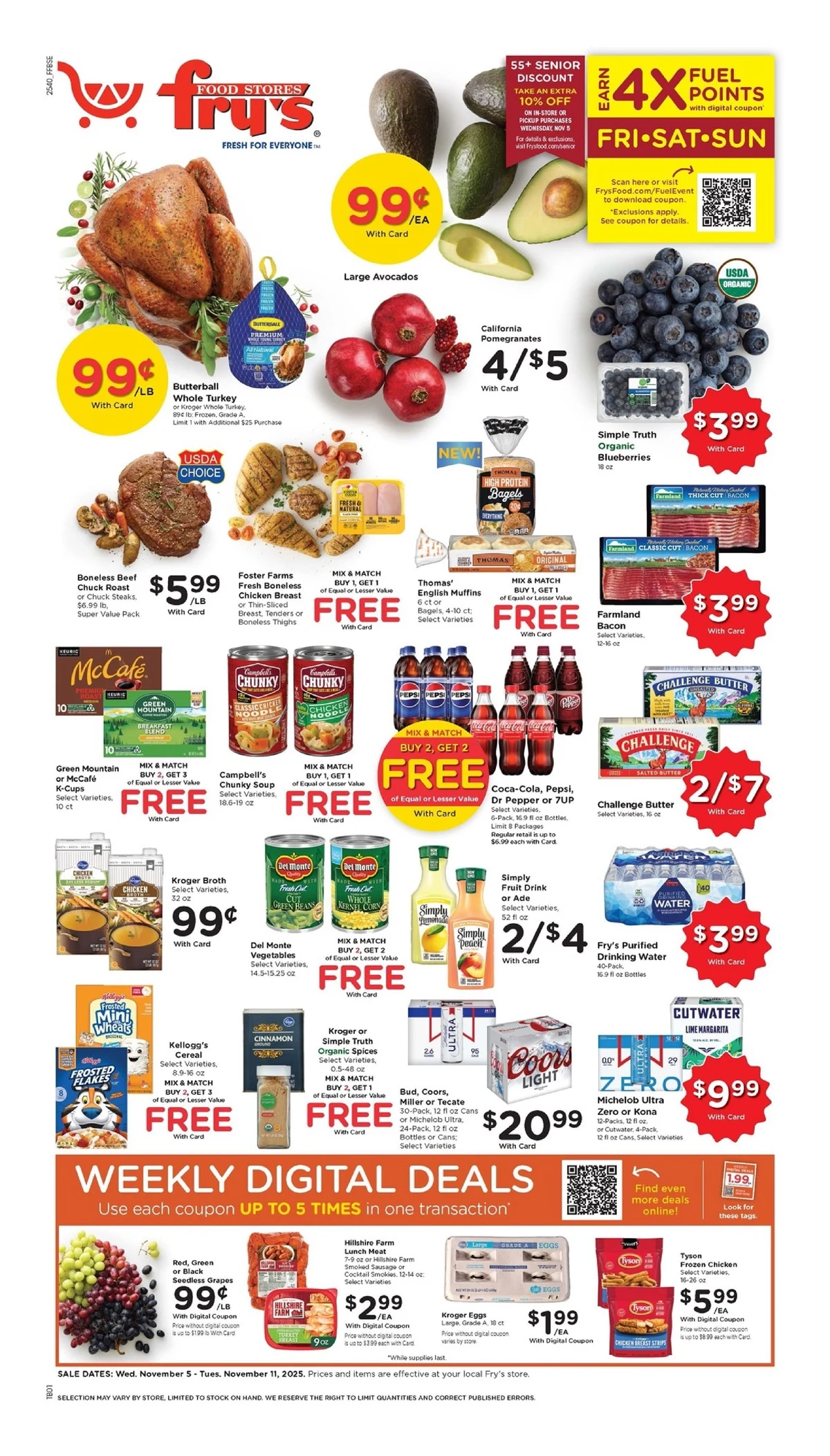 Fry's Food Weekly Ad 11/5/25 – 11/11/25 preview 1 – frys food 5 11 01