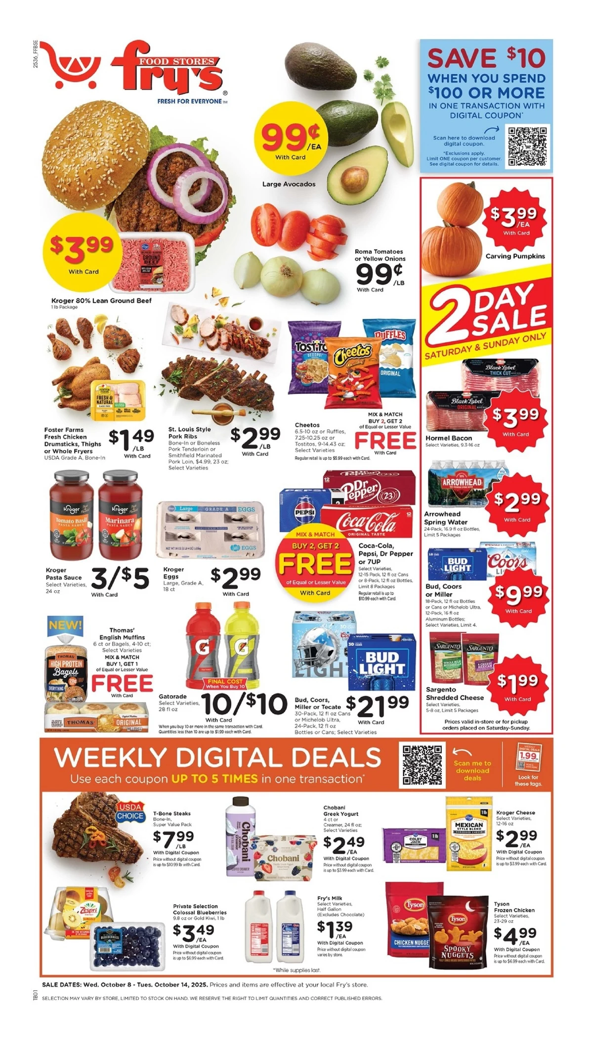 Fry’s Food Weekly Ad October 8 to October 14, 2025 2 – frys food ad 8 14 01