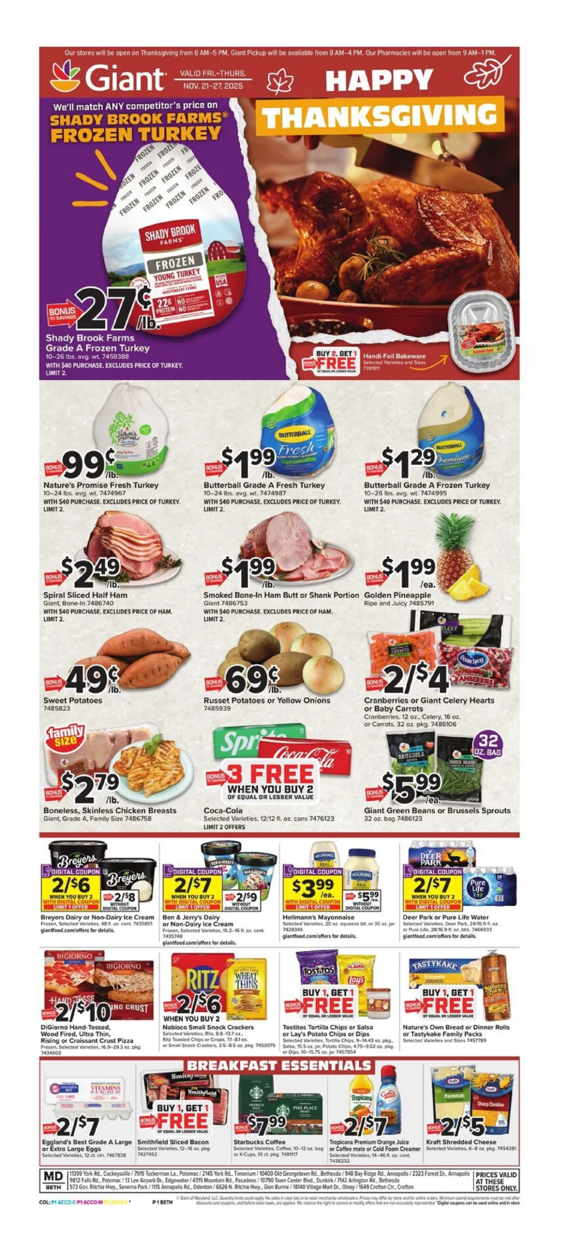 Giant Food Weekly Ad 11/21/25 & 11/28/25 preview 1 – giant food 21 27 01 scaled