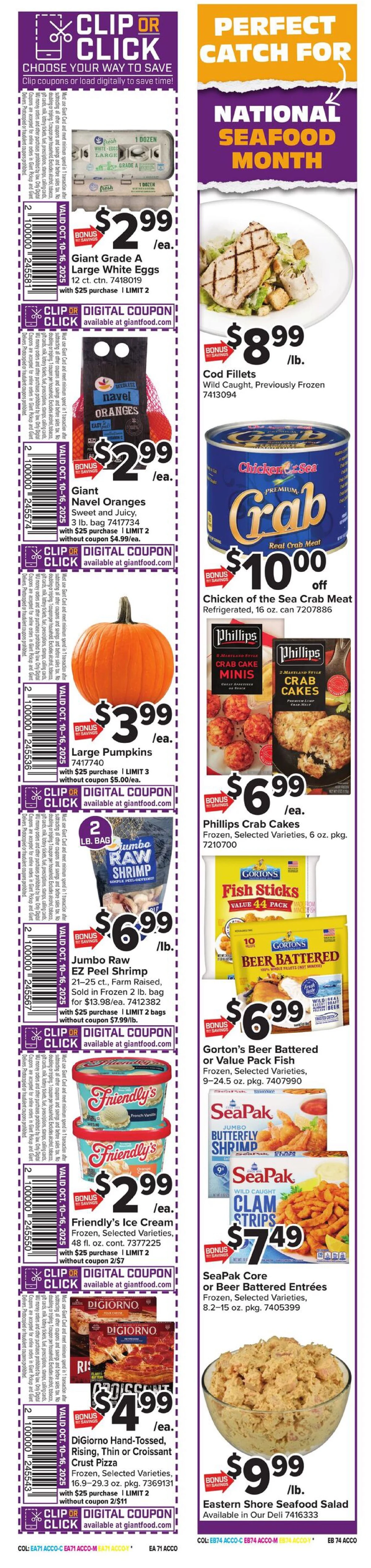 Giant Food Weekly Ad October 10 to October 16, 2025 2 – giant food ad 10 16 02