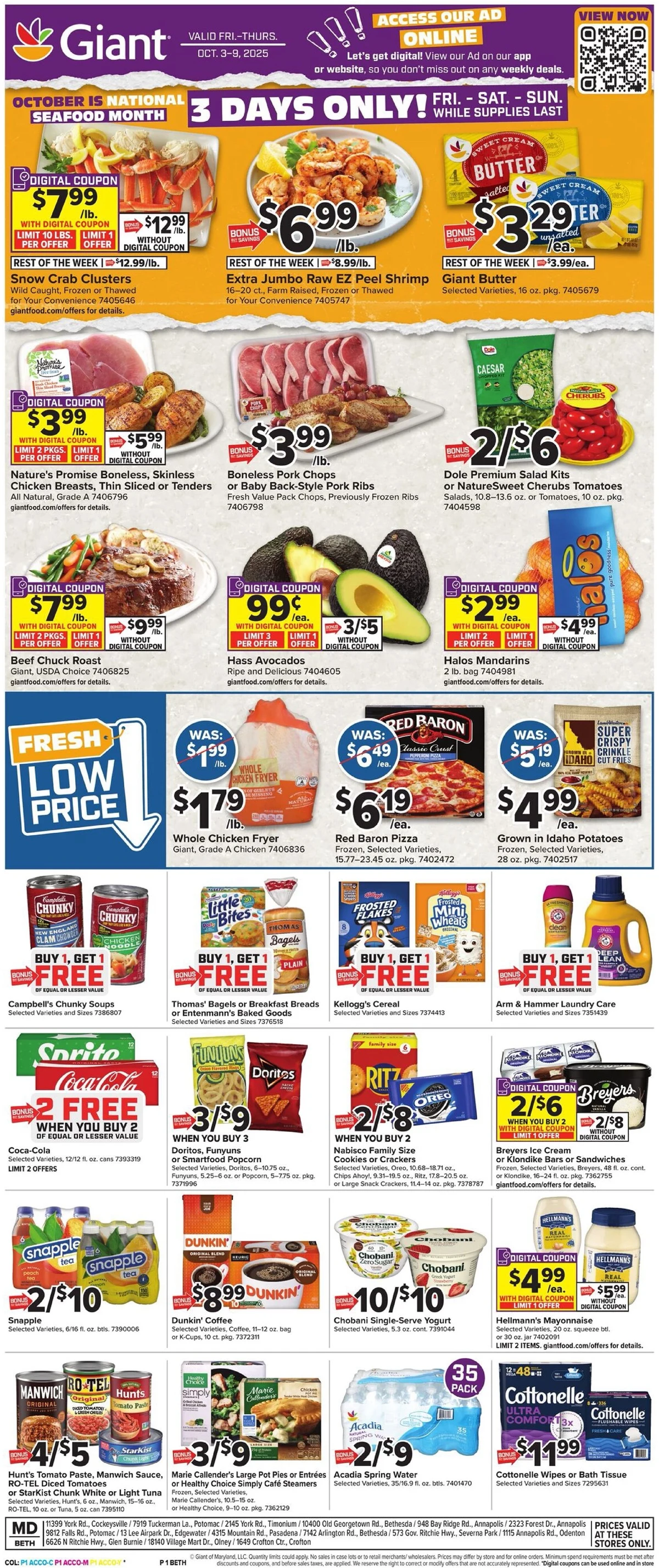 Giant Food Weekly Ad 10/3/25 – 10/9/25 preview 83 – giant food ad 3 9 1
