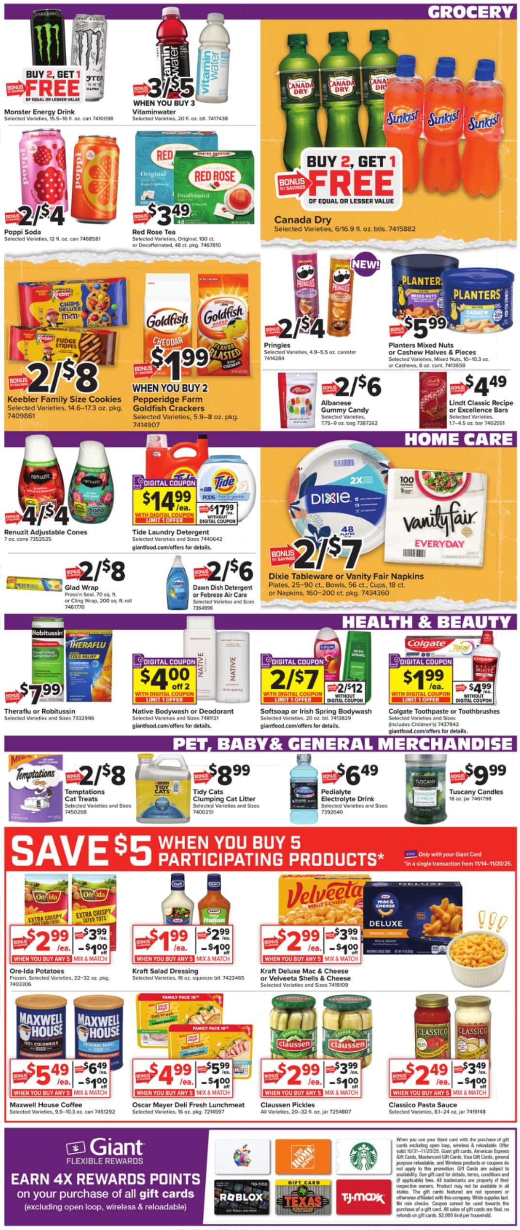 Giant Food Weekly Ad 11/14/25 – 11/20/25 preview 5 – giant weekly ad 111425 07