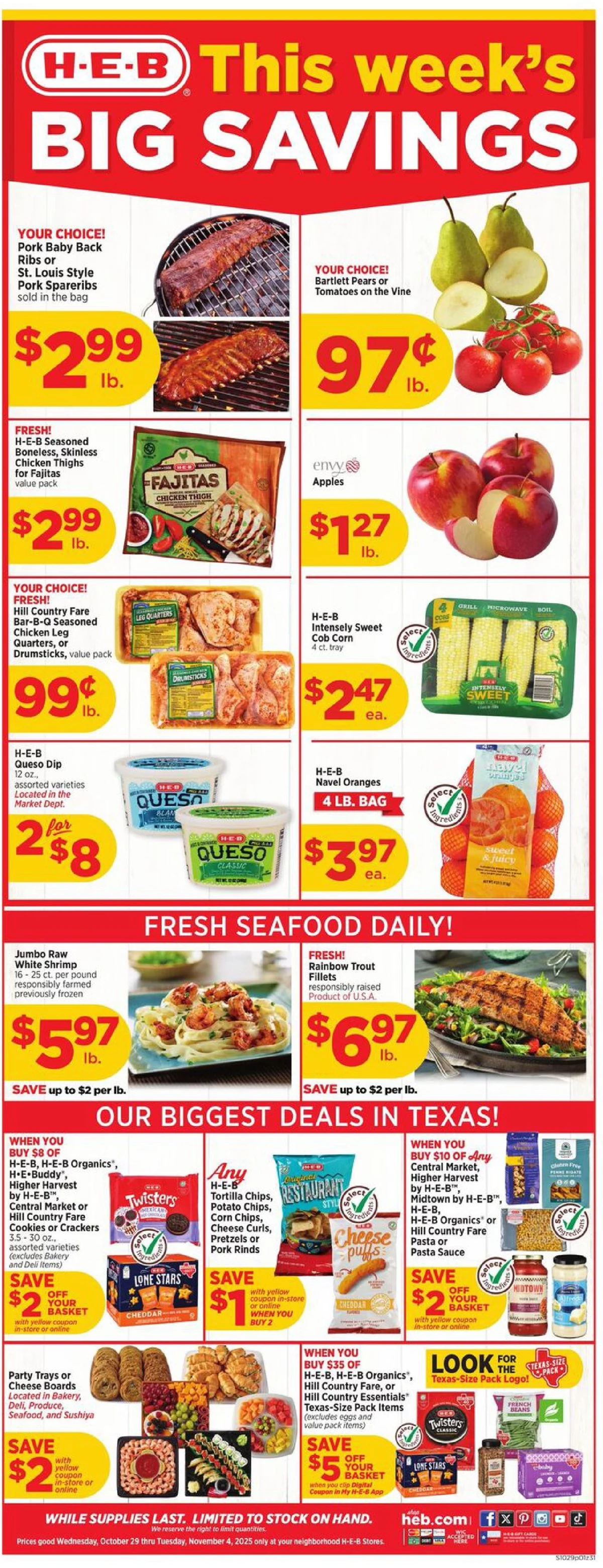HEB Weekly Ad 10/29/25 – 11/4/25 preview 123 – heb ad 29 4 1