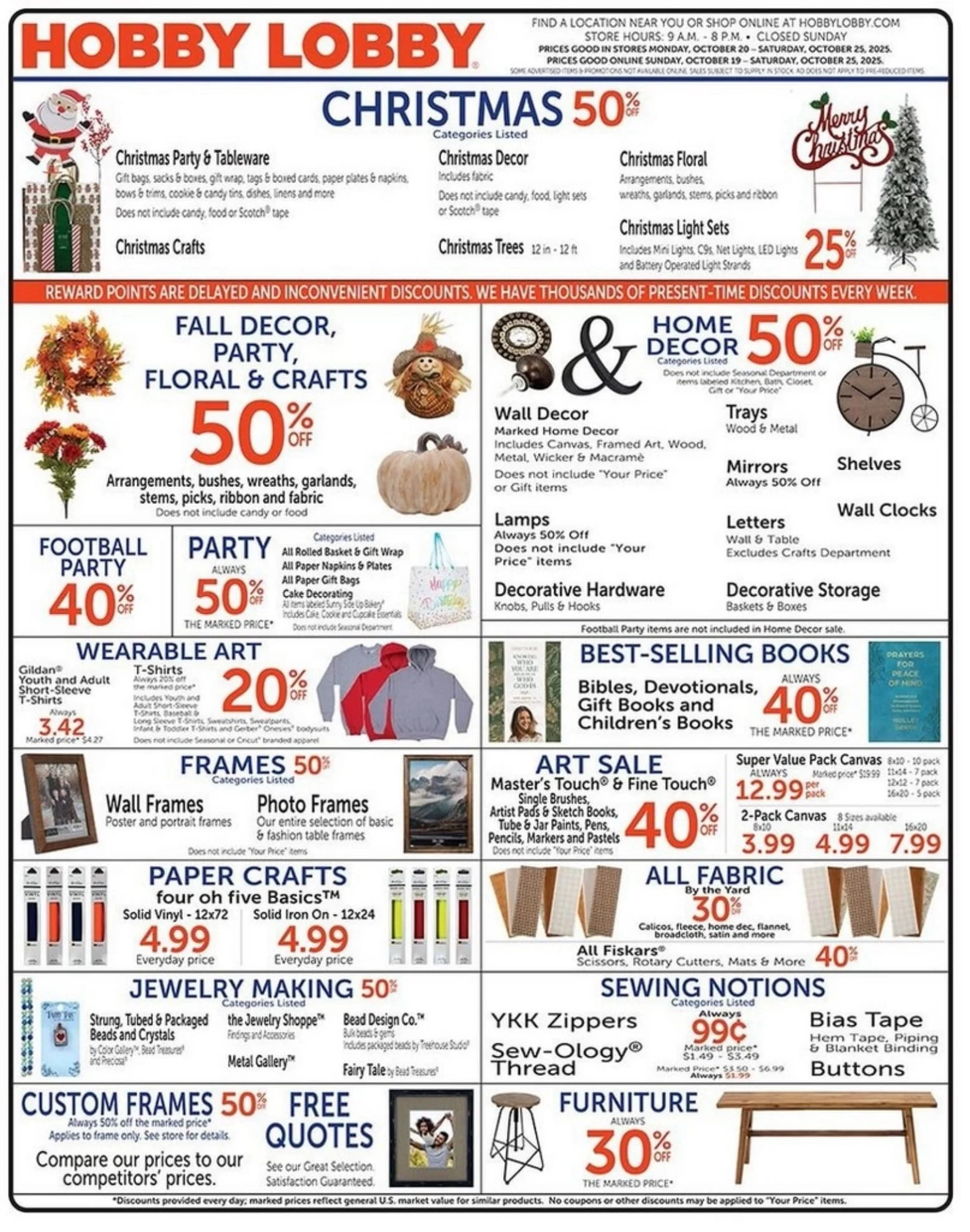 Hobby Lobby Weekly Ad October 19 to October 25, 2025 1 – hobby lobby 19 25 01