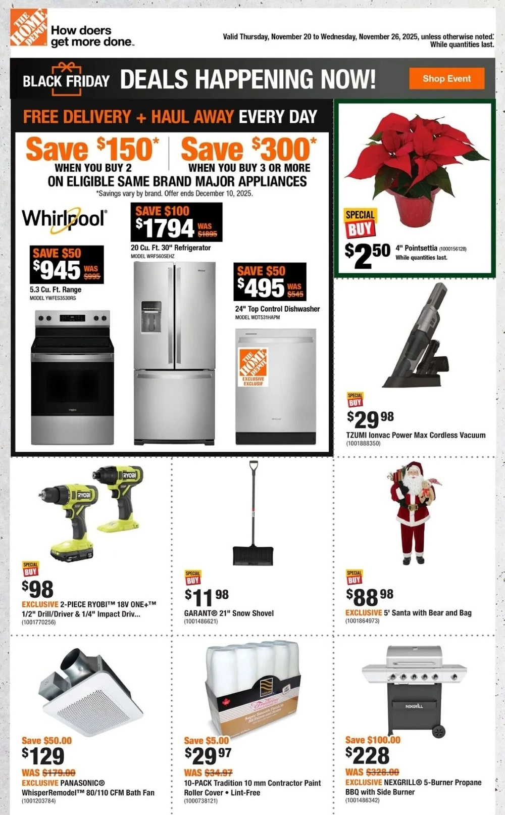 home depot flyer november 20 26 1