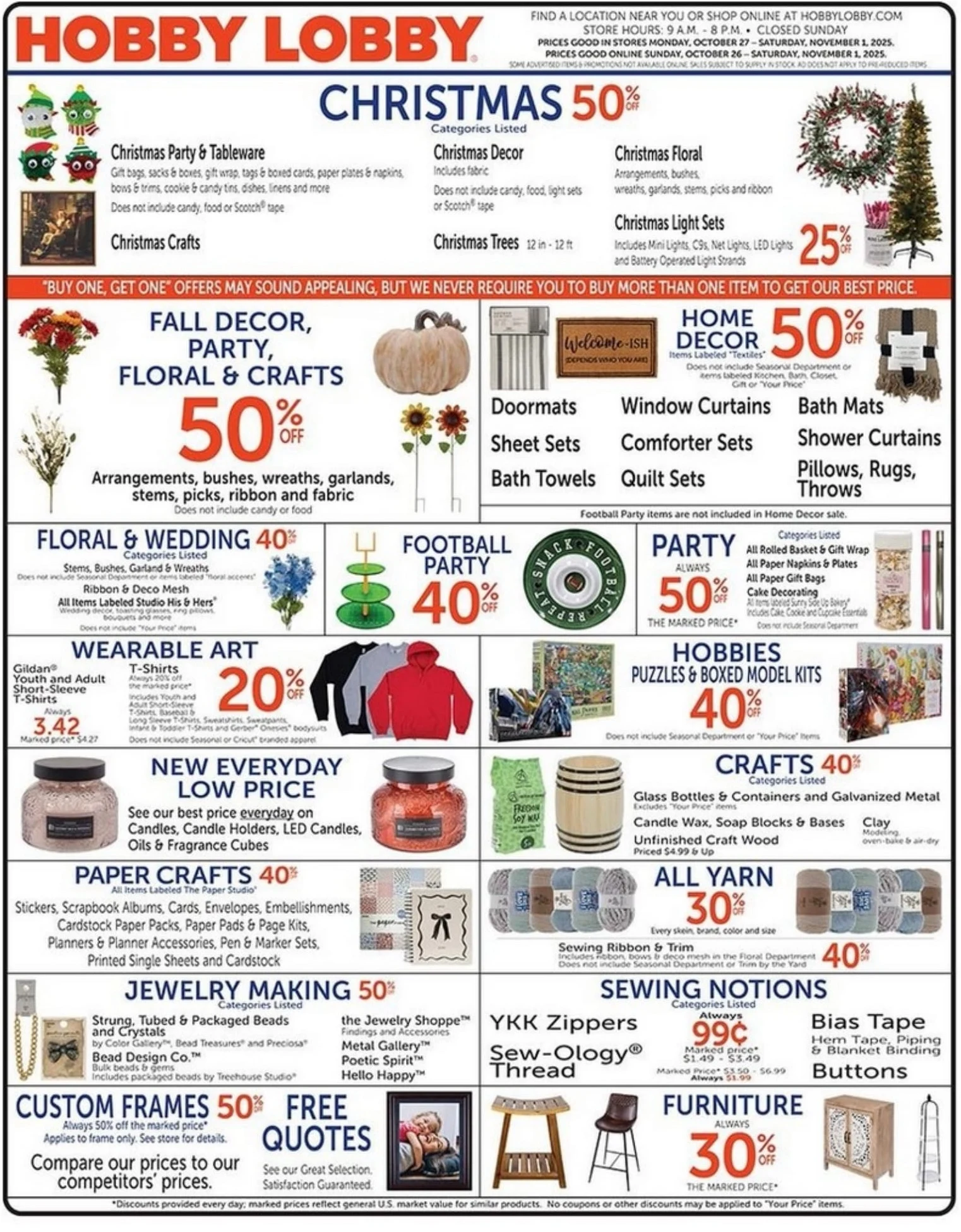 Hobby Lobby Weekly Ad 11/2/25 – 11/8/25 preview 222 – hooby lobby 26 1 01