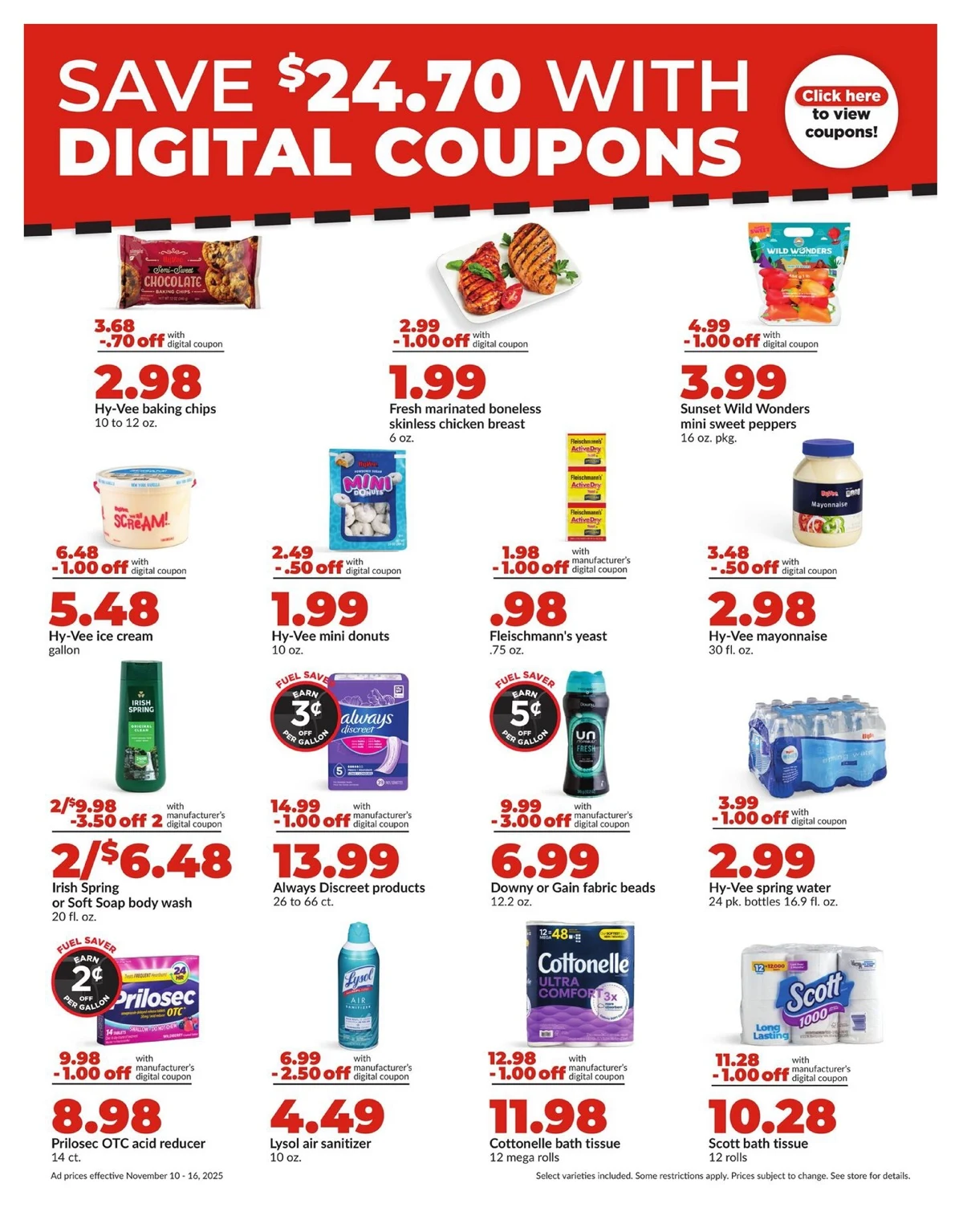 Hy Vee Weekly Ad 11/10/25 & 11/17/25 preview 3 – hyvee ad 10 16 13