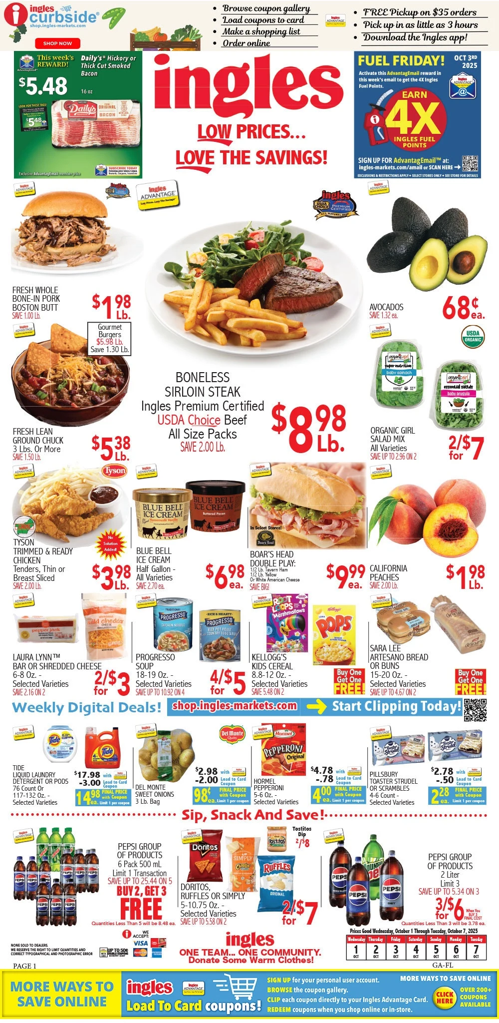 Ingles Weekly Ad 10/8/25 – 10/14/25 preview 106 – ingles ad 1 7 00001