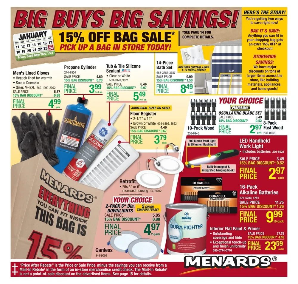 menards weekly ad january 11 to 24 01