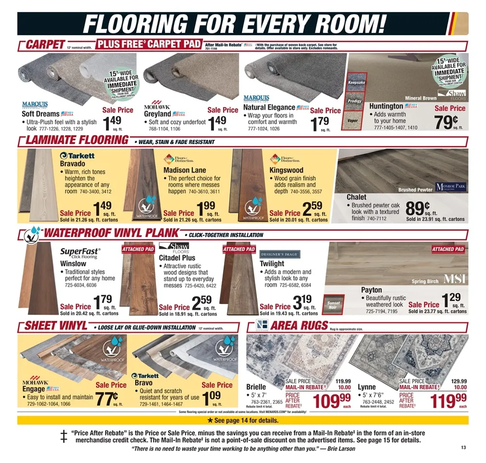menards weekly ad january 11 to 24 14