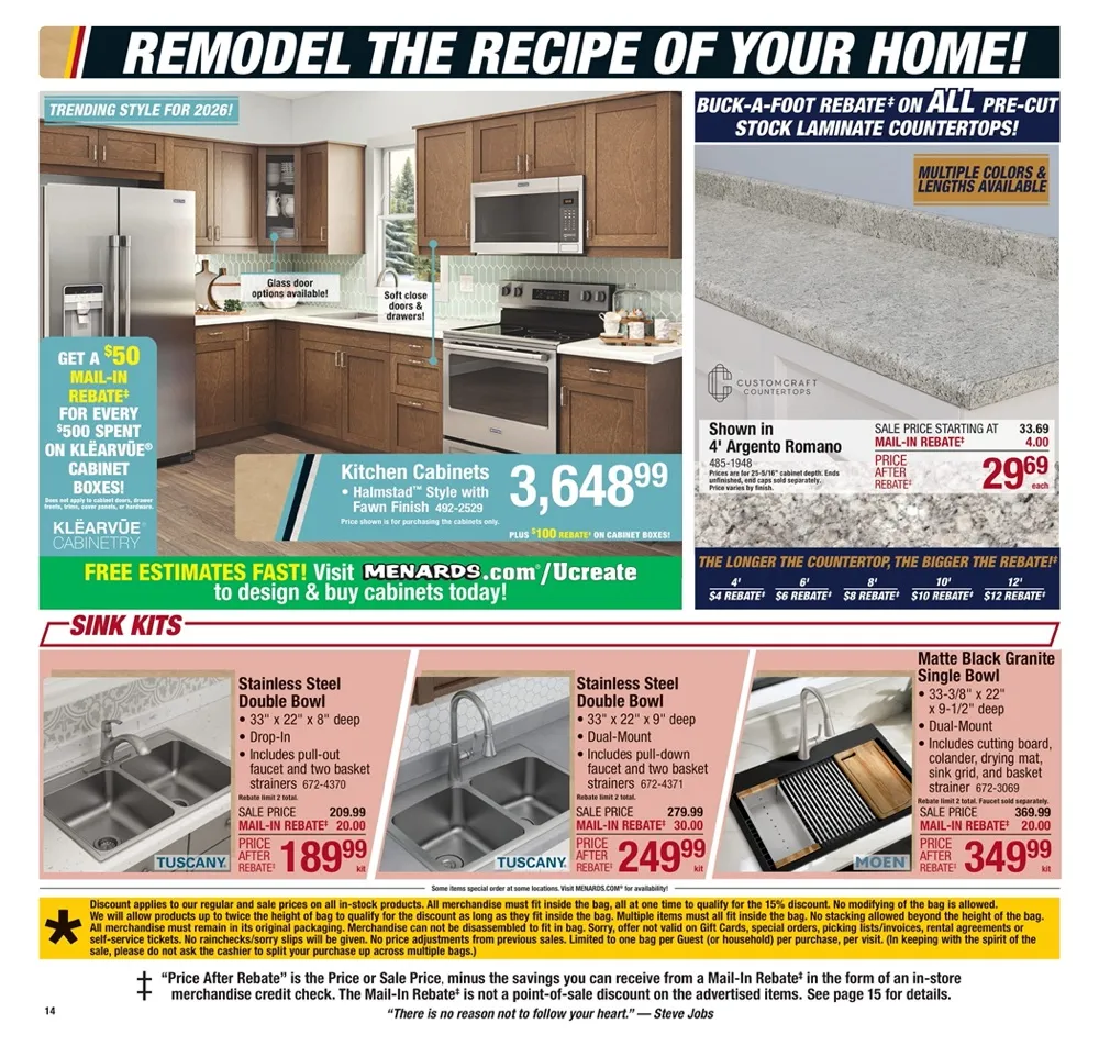 menards weekly ad january 11 to 24 15