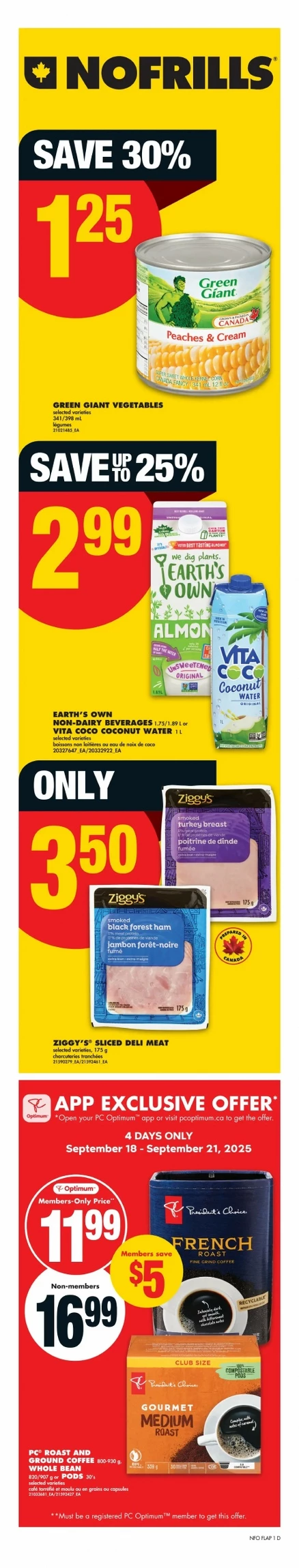 No Frills Flyer September 25 to October 1, 2025 72 – no frills flyer ont september 18 24 1