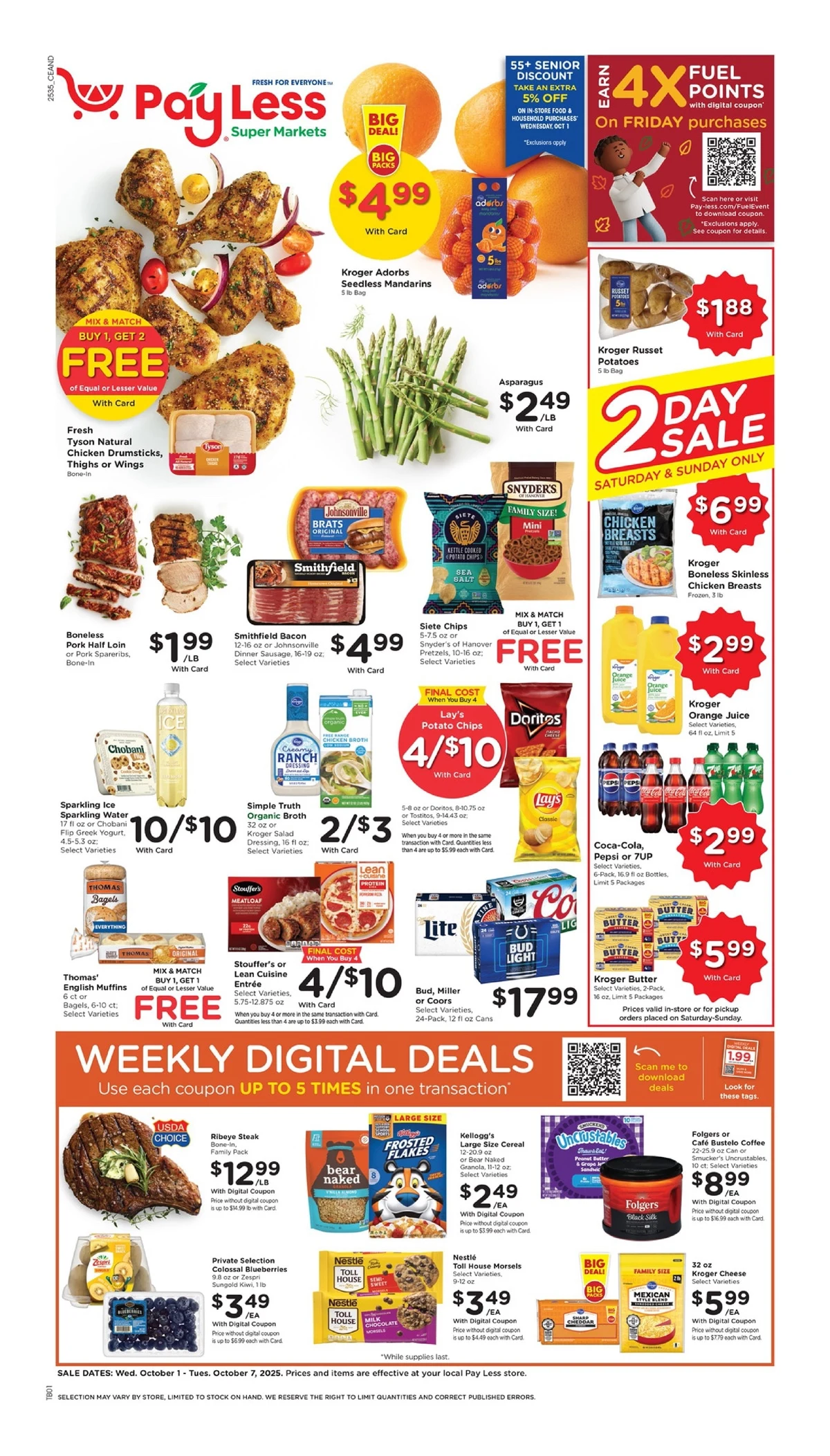 Pay Less Weekly Ad 10/8/25 – 10/14/25 preview 189 – payless ad 1 7 01