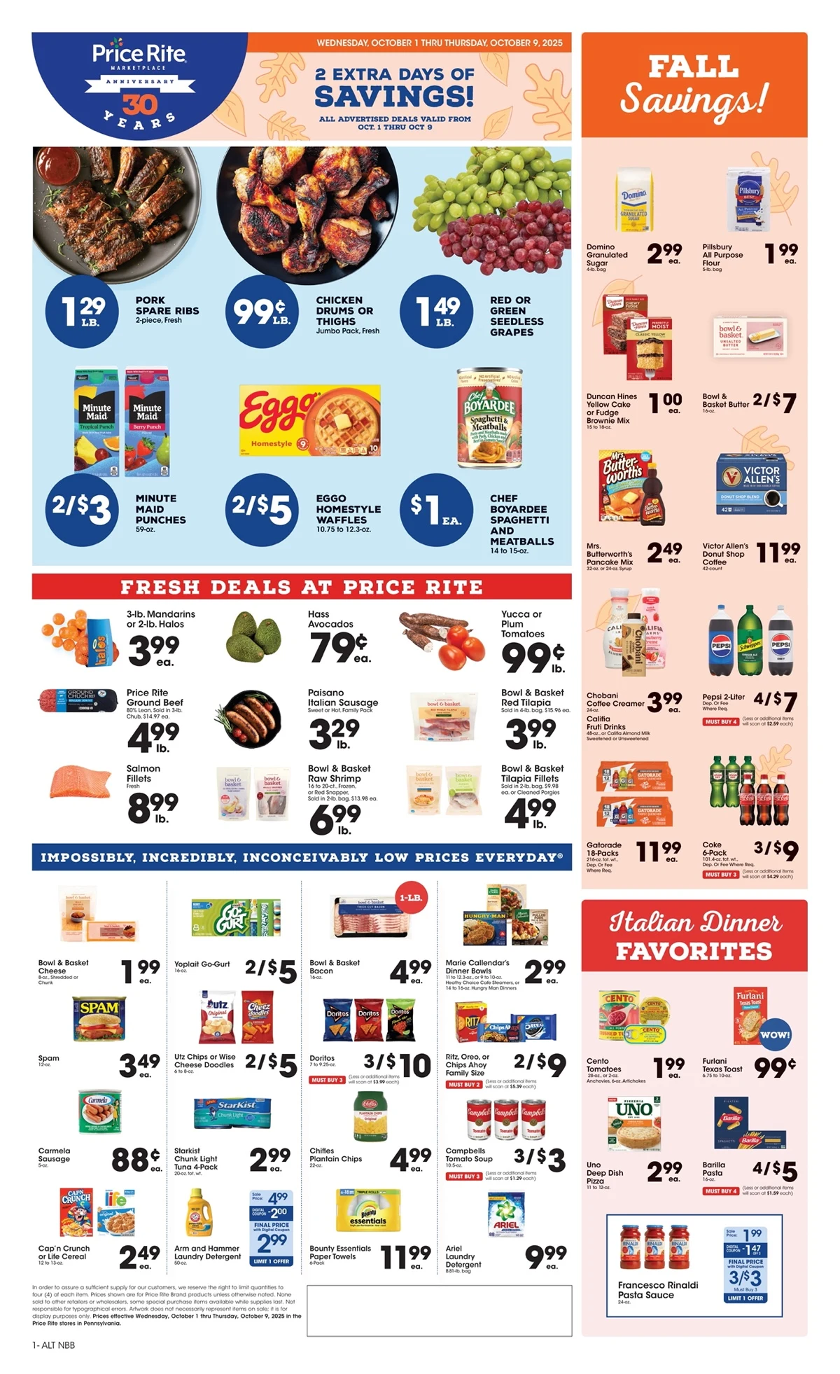 Price Rite Weekly Ad 10/2/25 – 10/8/25 81 – price rite flyer 3 9 1
