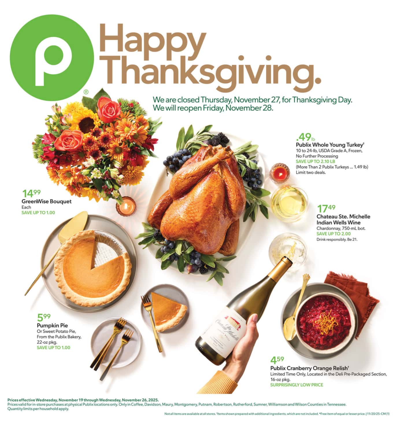 Publix Weekly Ad 10/19/25 & 11/26/25 preview 110 –