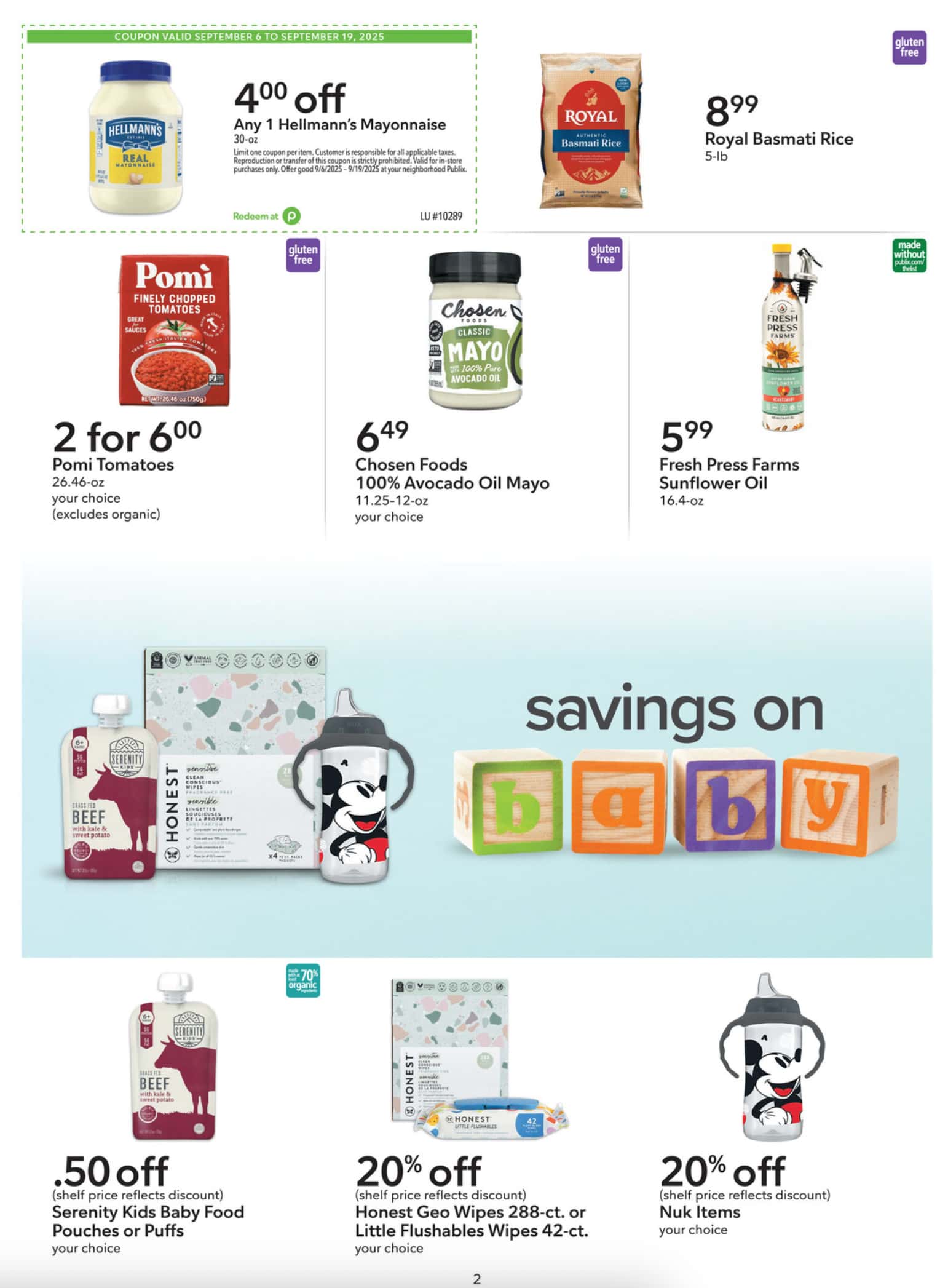 Publix Ad Extra Savings 9/6/25 – 9/19/25 109 –