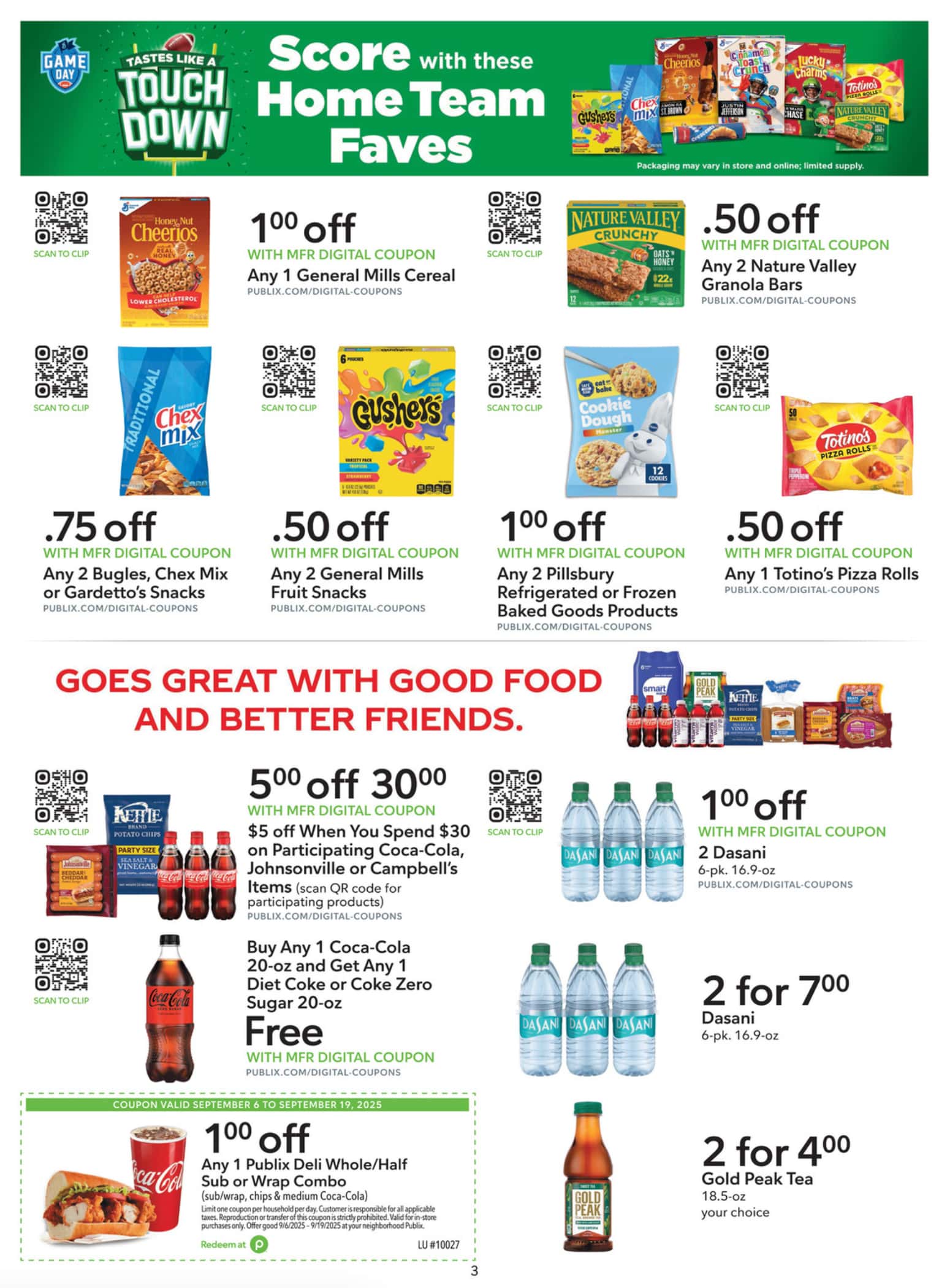 Publix Ad Extra Savings 9/6/25 – 9/19/25 110 –