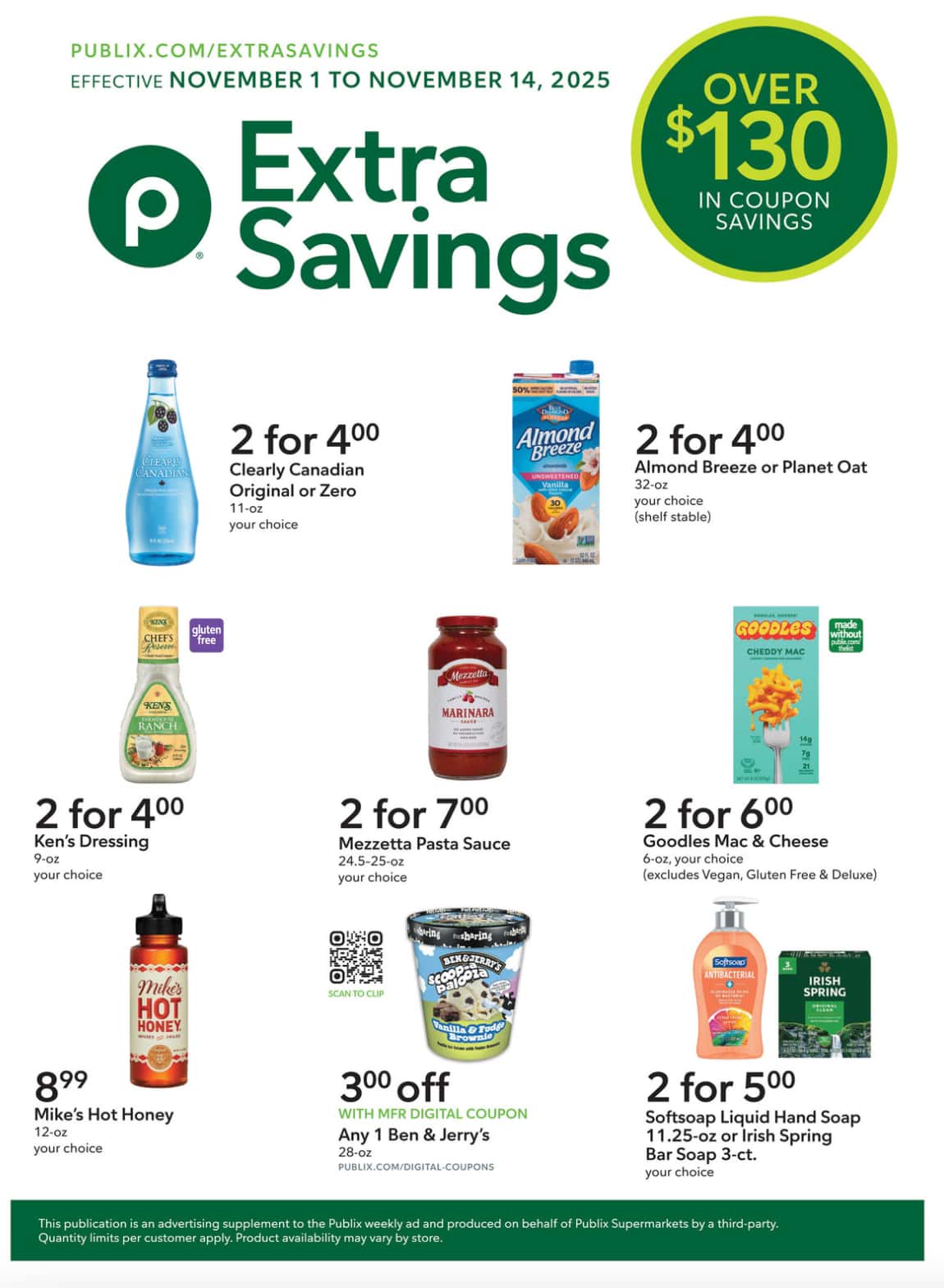 Publix Ad Extra Savings 11/1/25 – 11/14/25 235 –