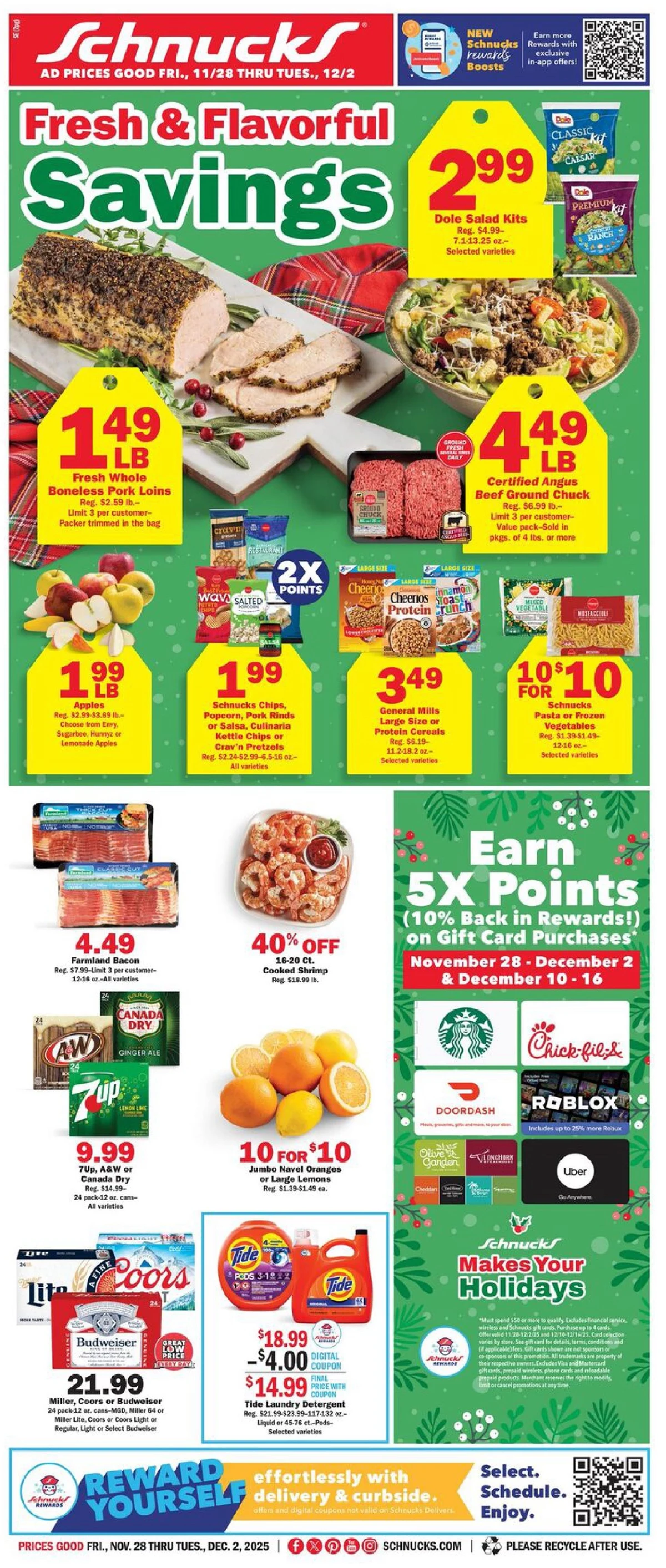 Schnucks Weekly Ad 12/3/25 & 12/10/25 preview 1 – schnucks 28 2 1