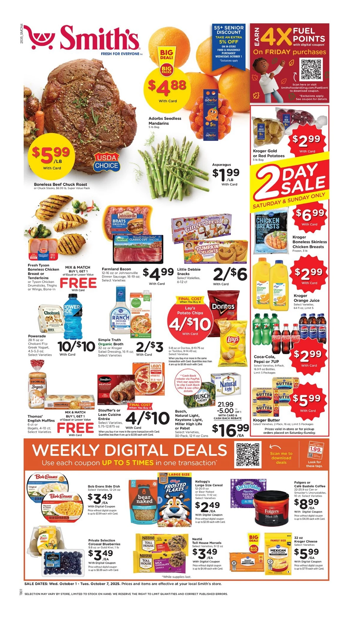 Smith's Weekly Ad 10/8/25 – 10/14/25 preview 174 – smiths ad 1 7 01