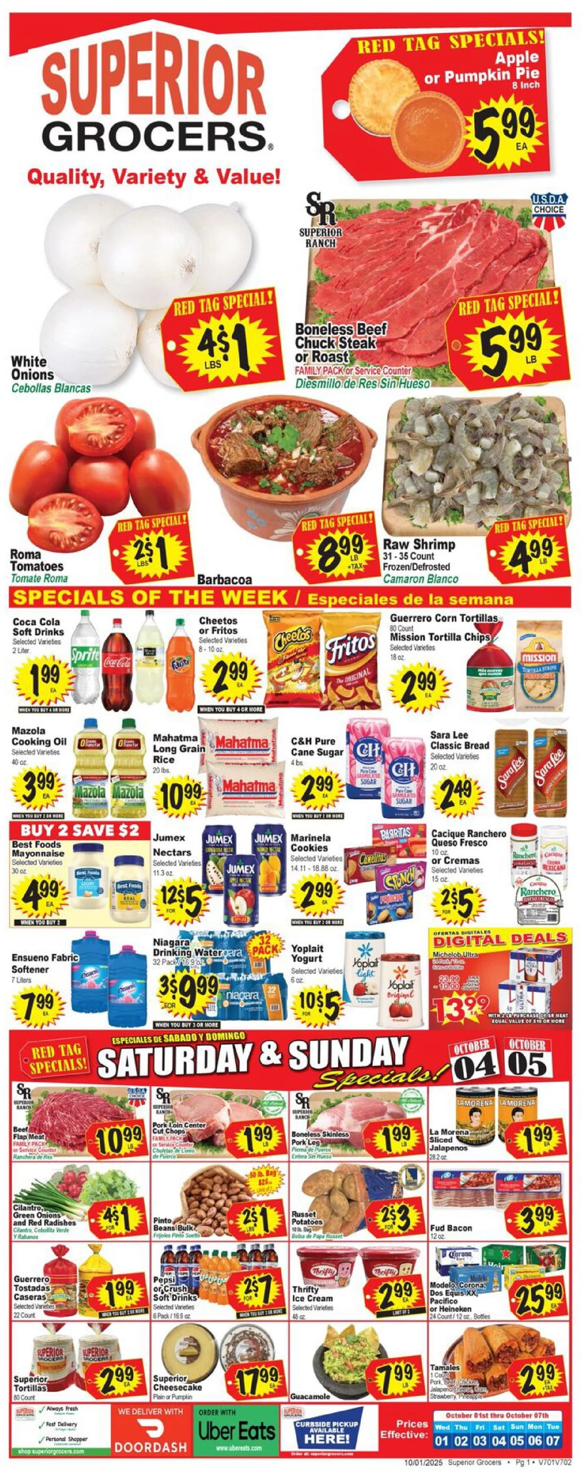 Superior Grocers Weekly Ad 10/8/25 – 10/14/25 preview 118 – superior grocers ad 1 7 1