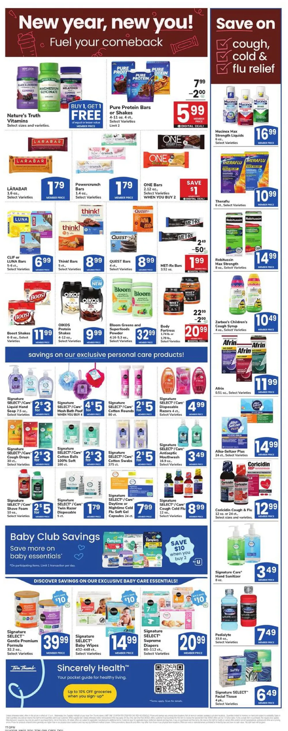 Tom Thumb Weekly Ad (1/14/26 | 1/21/26) preview 1 – tom thumb weekly ad january 14 to 20 5