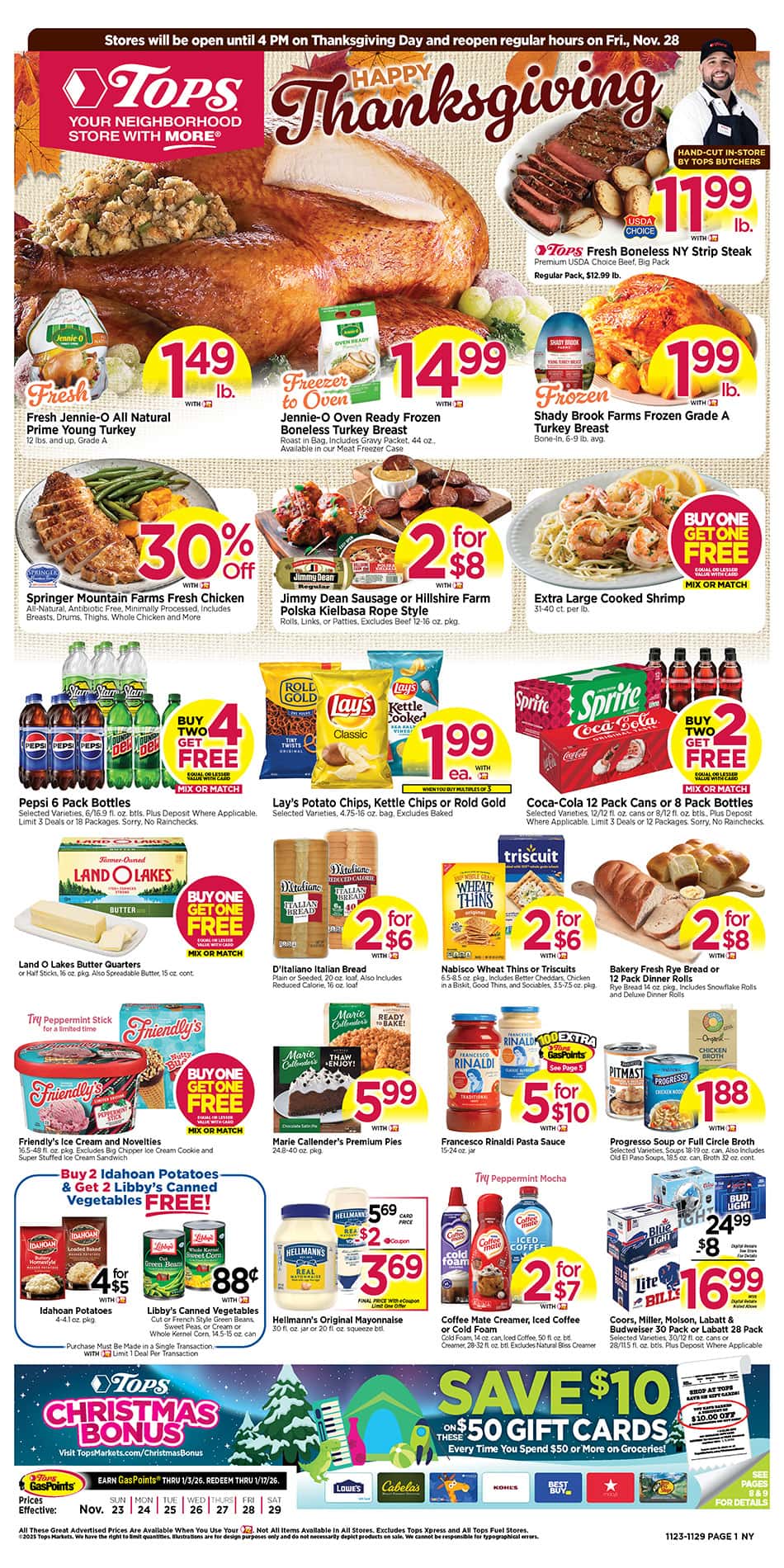 Tops Weekly Ad 11/23/25 & 11/30/25 1 – tops weekly ad 112325 01 1