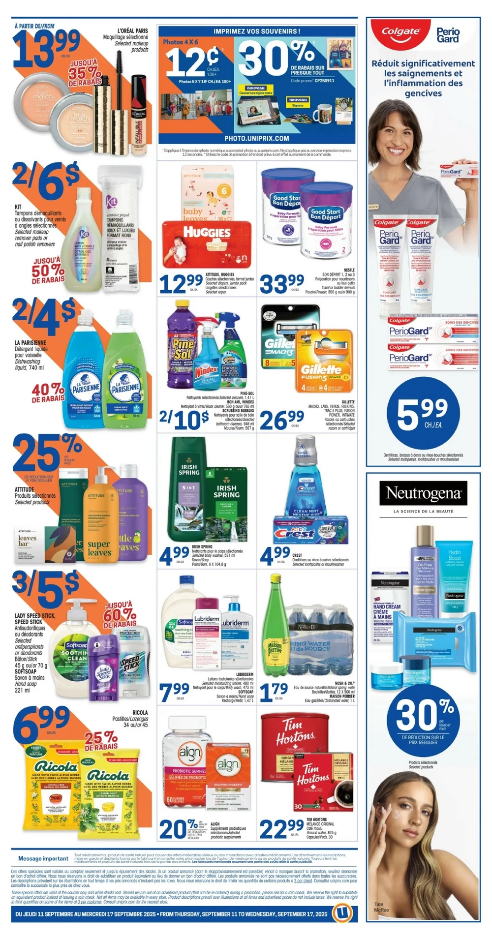 Uniprix Flyer September 18 to September 24, 2025 699 – uniprix flyer september 11 17 2