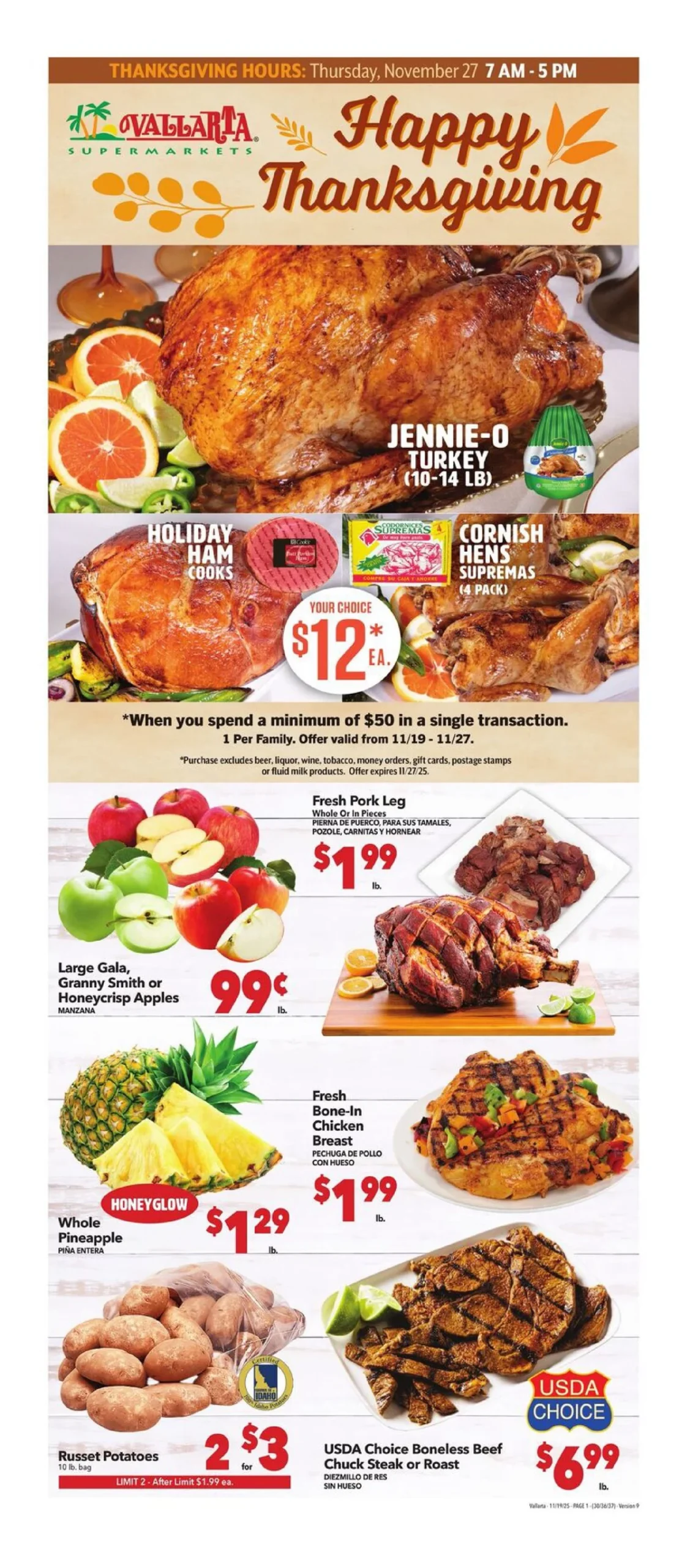 Vallarta Weekly Ad 11/19/25 & 11/26/25 preview 169 – vallarta 19 25 1 scaled