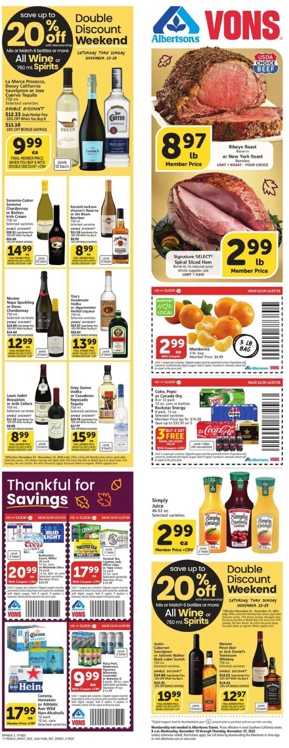 Vons Weekly Ad 11/19/25 & 11/26/25 preview 188 – vons 19 27 1 scaled